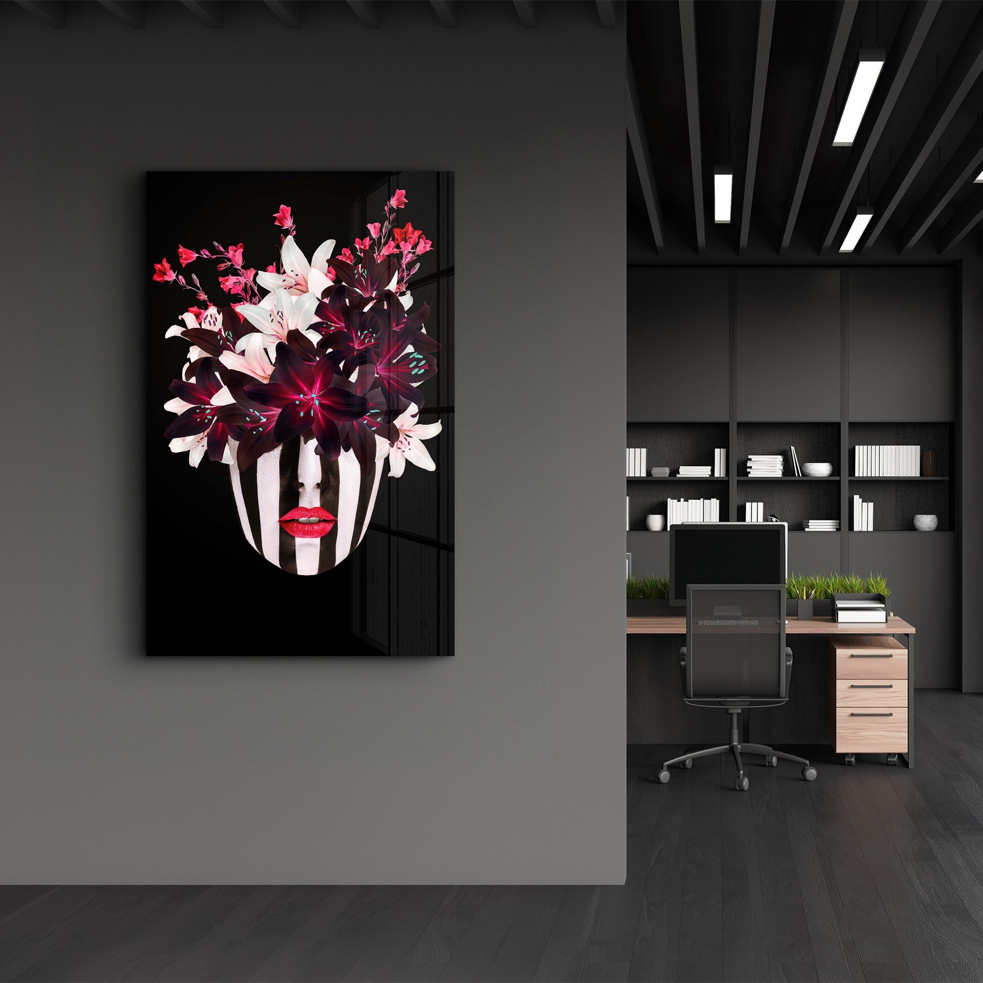 Arte Decorativa em Vidro Temperado Multicolor 35x55cm - Impressão UV de Alta Qualidade