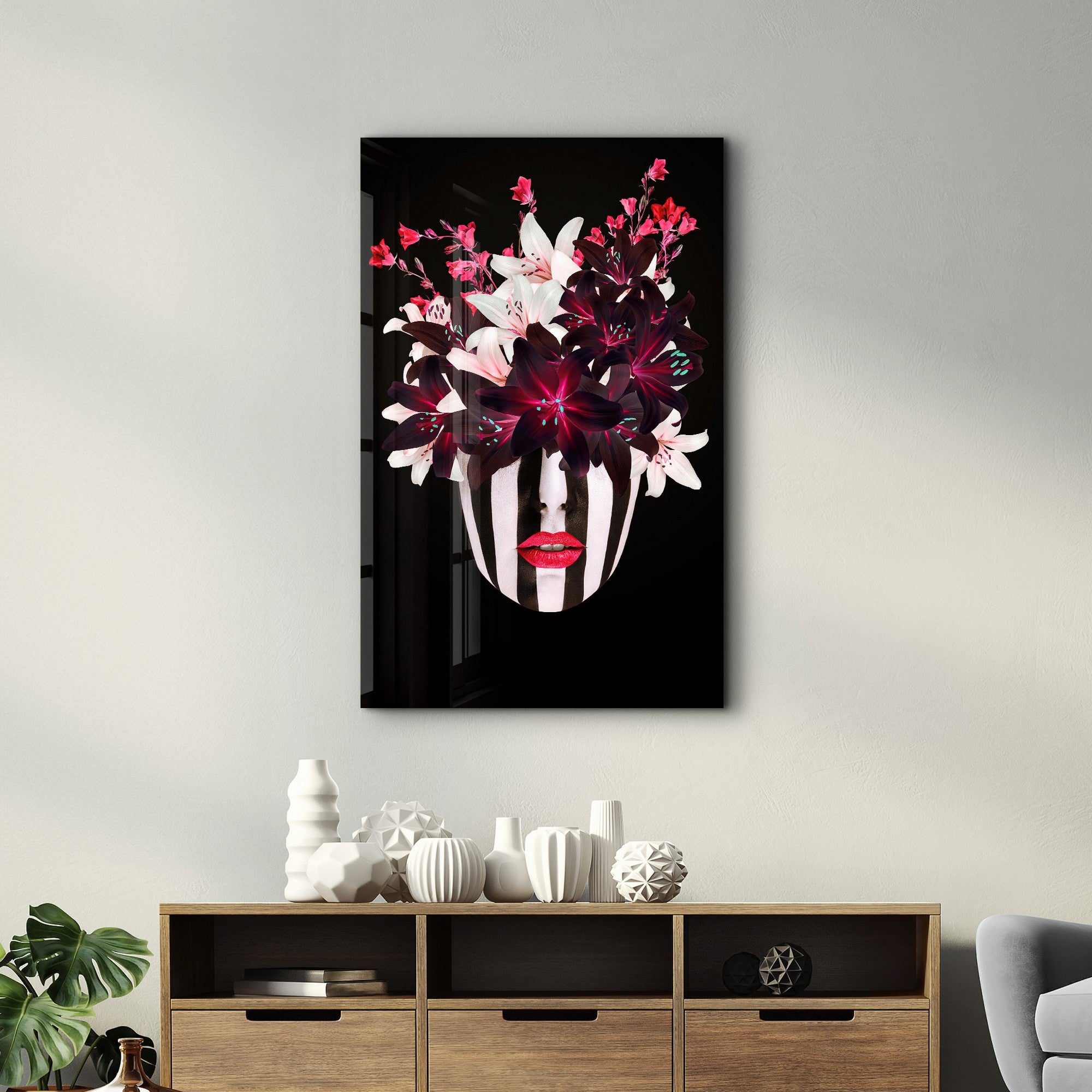 Arte Decorativa em Vidro Temperado Multicolor 70x110cm - Impressão UV de Alta Qualidade