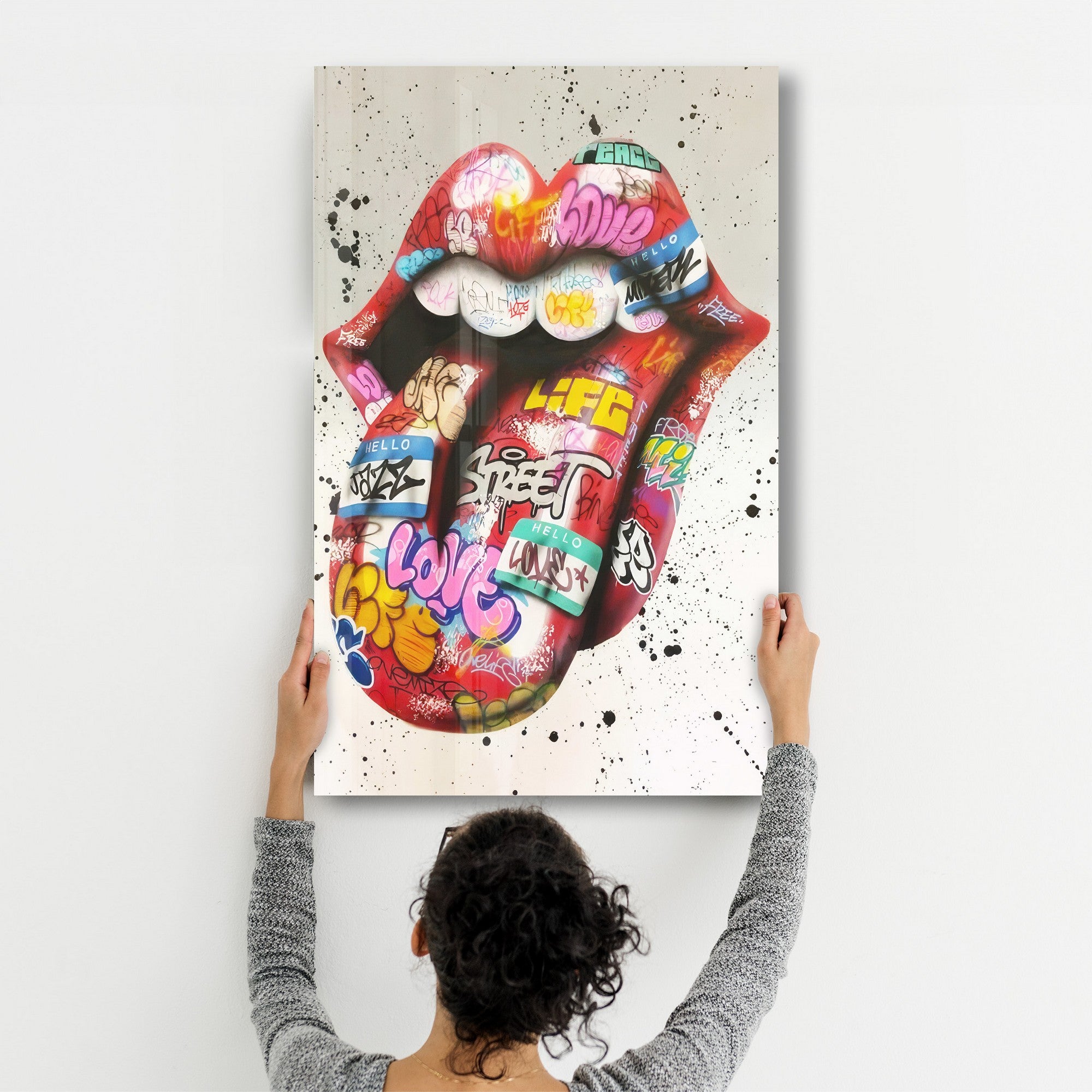 Arte Decorativa em Vidro Temperado Multicolor 35x55cm - Impressão UV de Alta Qualidade