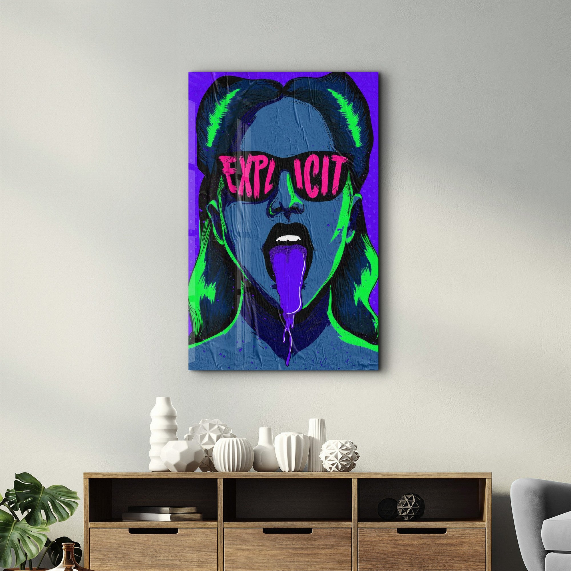 Arte Decorativa em Vidro Temperado Multicolor 70x110cm - Impressão UV de Alta Qualidade