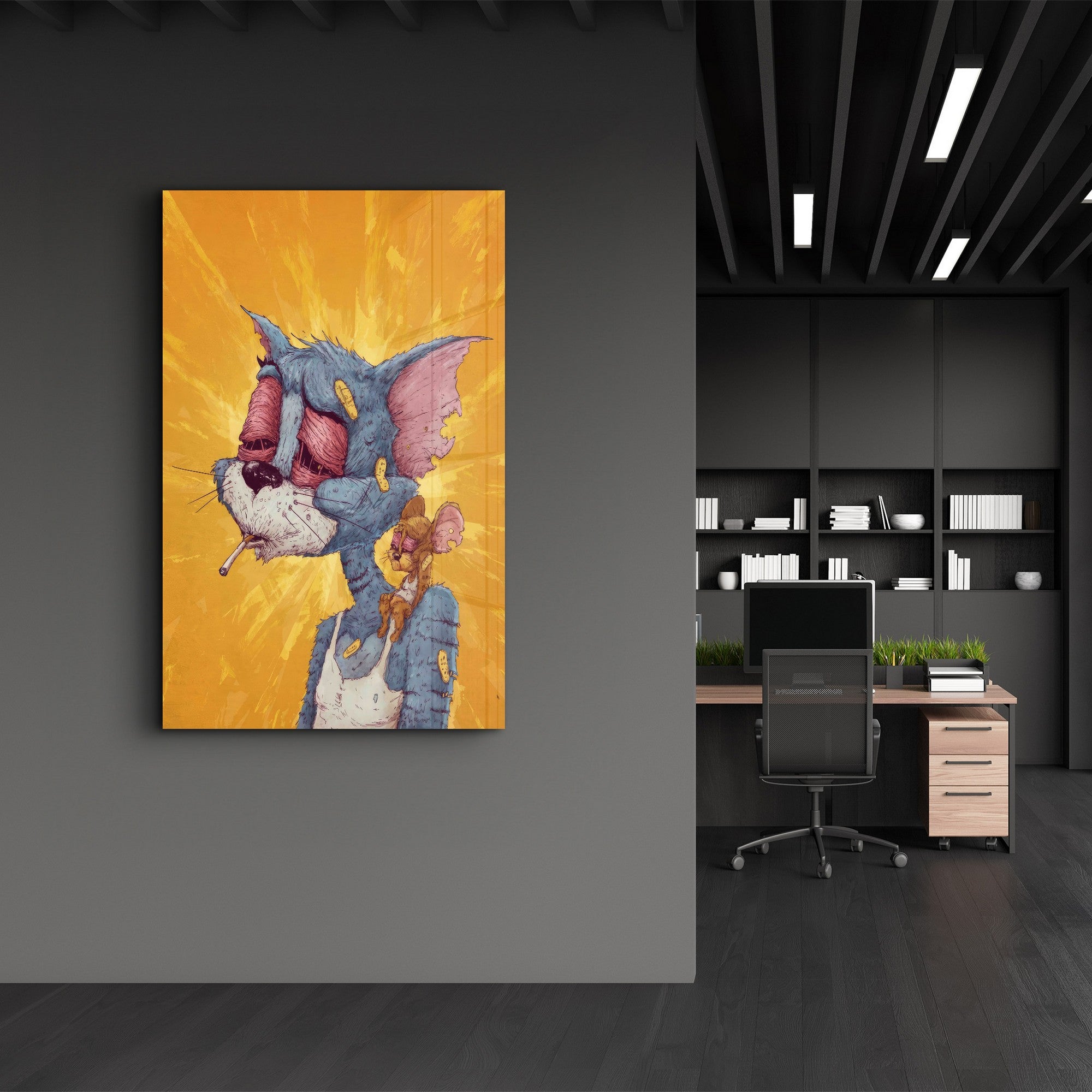 Arte Decorativa em Vidro Temperado Multicolor 35x55cm - Impressão UV de Alta Qualidade