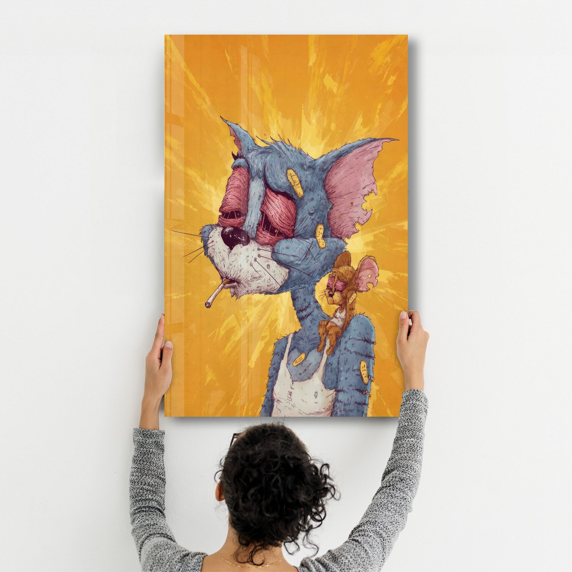 Arte Decorativa em Vidro Temperado Multicolor 35x55cm - Impressão UV de Alta Qualidade