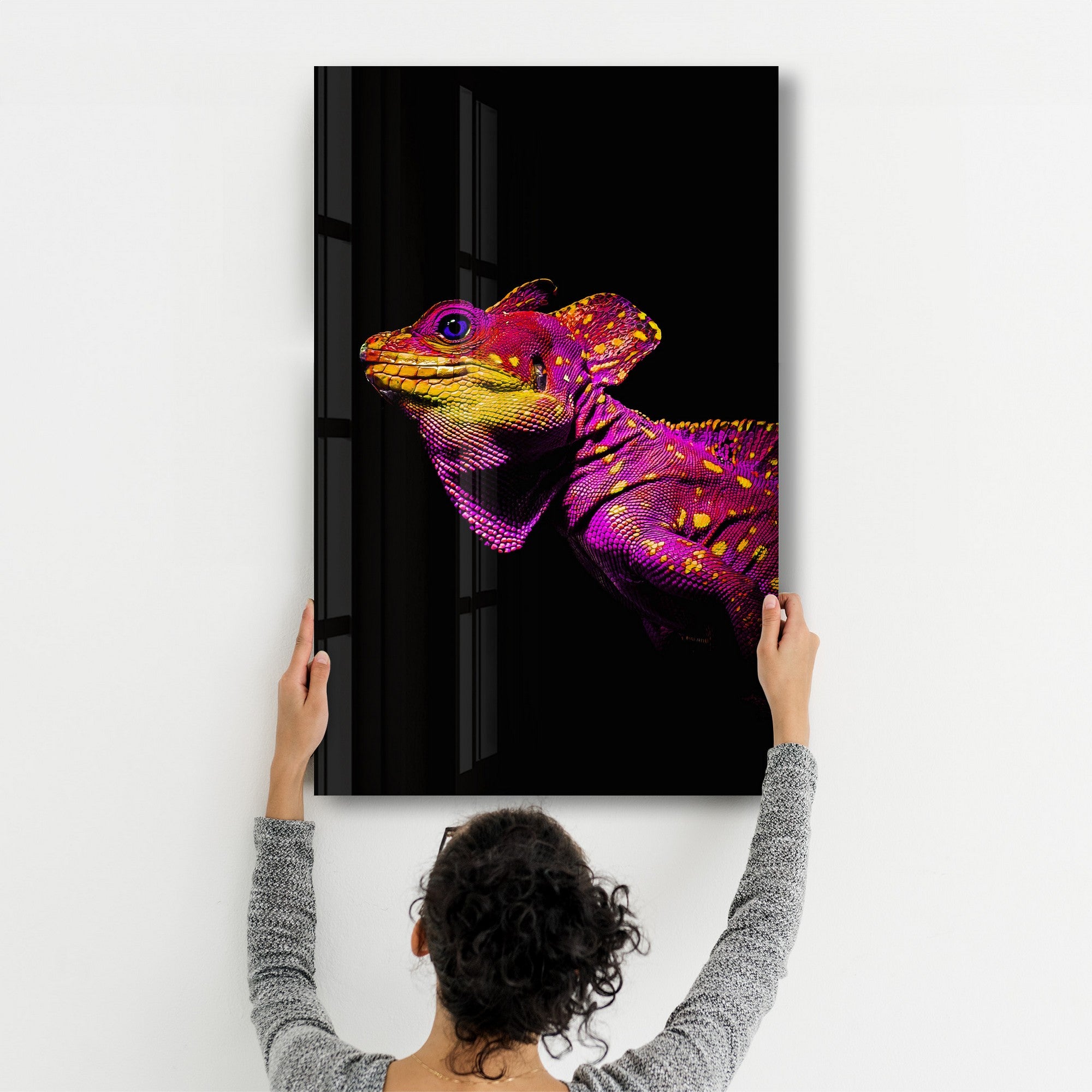 Arte Decorativa em Vidro Temperado Multicolor 35x55cm - Impressão UV de Alta Qualidade