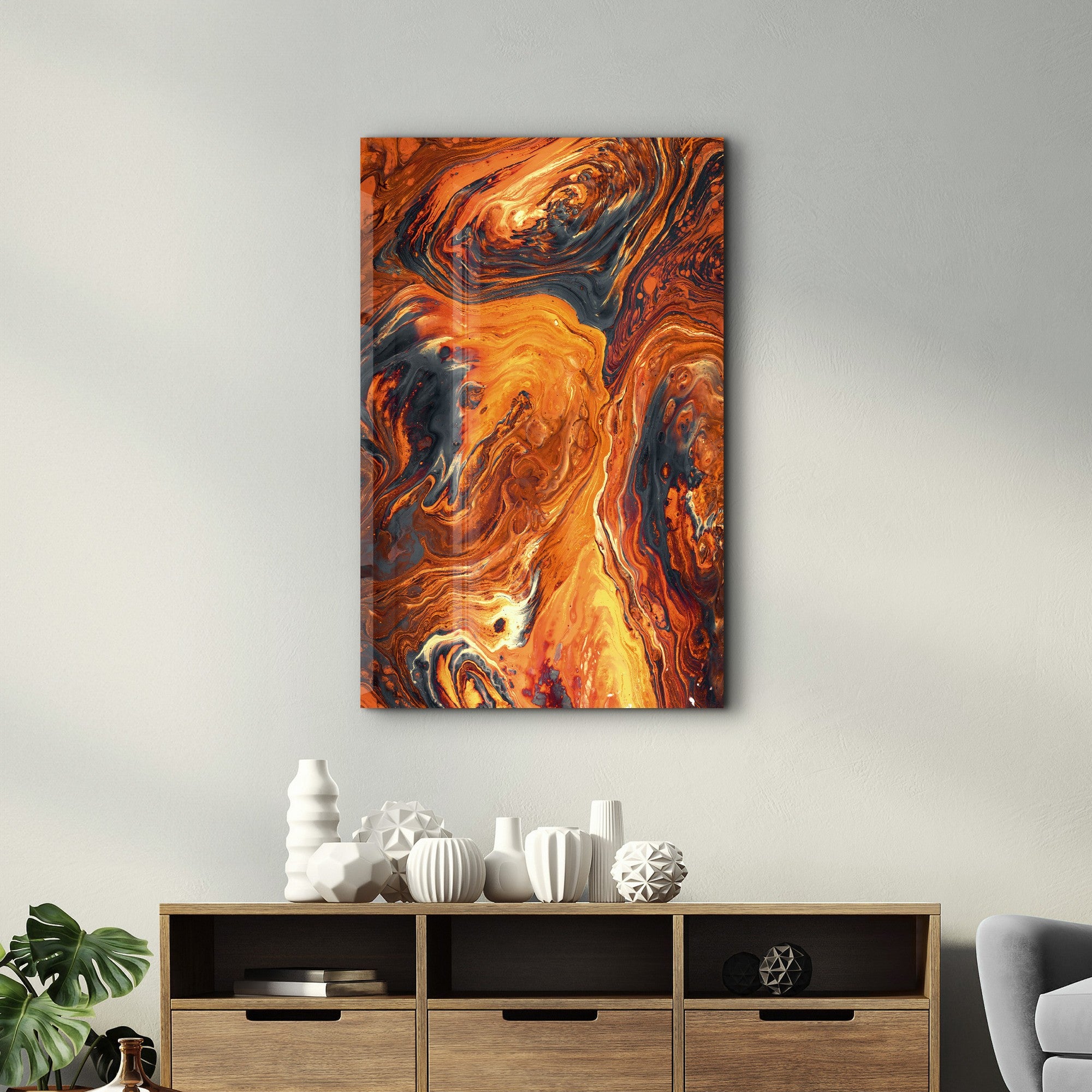 Arte Decorativa em Vidro Temperado Multicolor 70x110cm - Impressão UV de Alta Qualidade