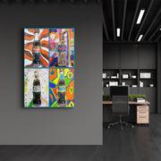 Arte Decorativa em Vidro Temperado Multicolor 35x55cm - Impressão UV de Alta Qualidade