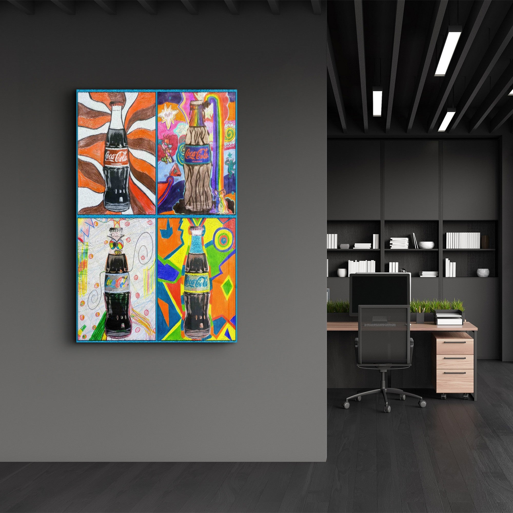 Arte Decorativa em Vidro Temperado Multicolor 35x55cm - Impressão UV de Alta Qualidade