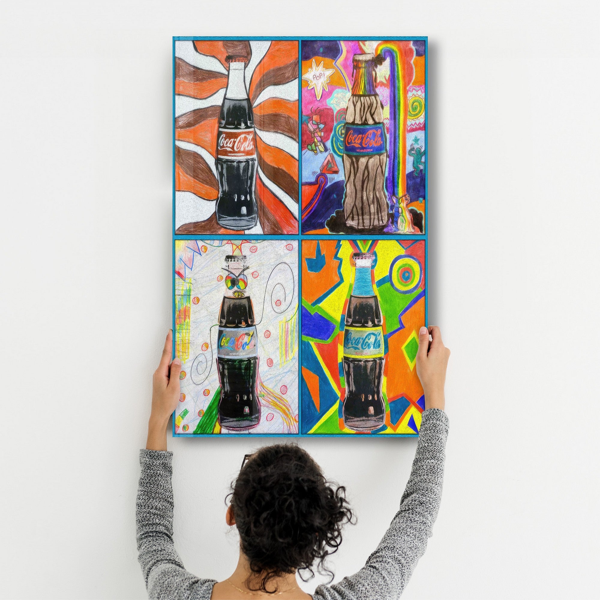 Arte Decorativa em Vidro Temperado Multicolor 35x55cm - Impressão UV de Alta Qualidade