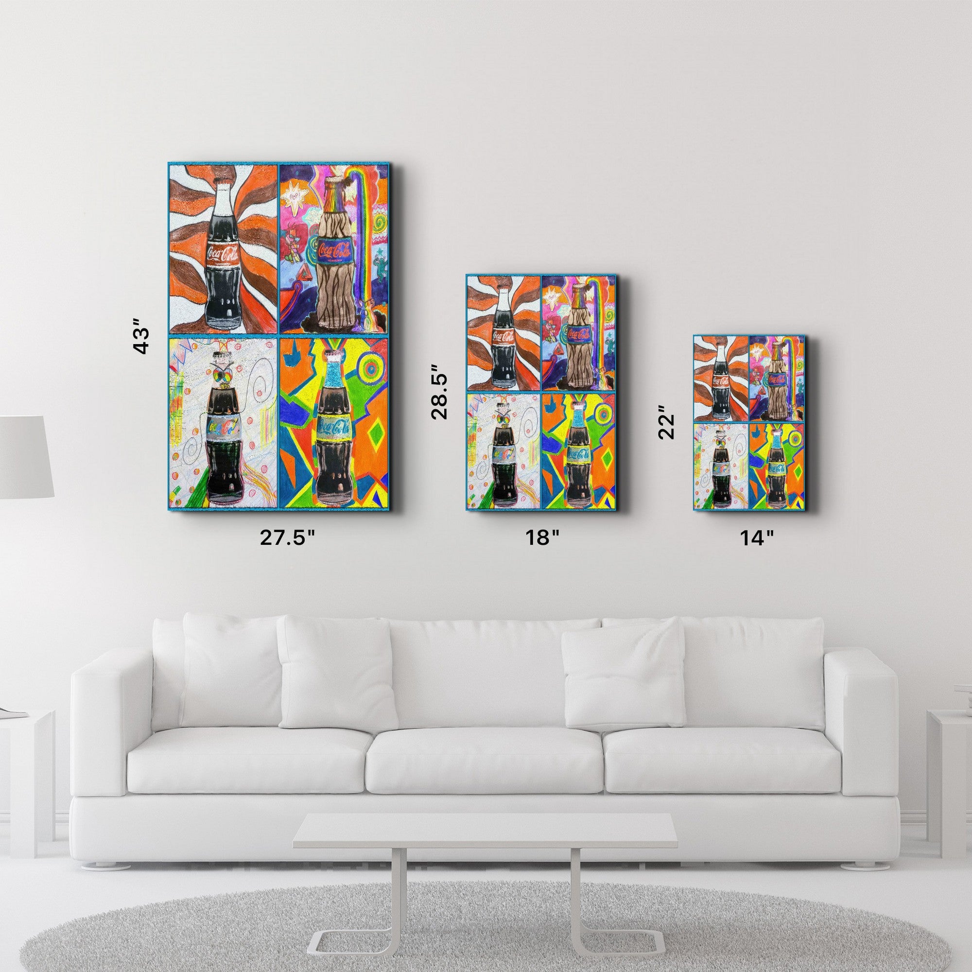 Arte Decorativa em Vidro Temperado Multicolor 35x55cm - Impressão UV de Alta Qualidade