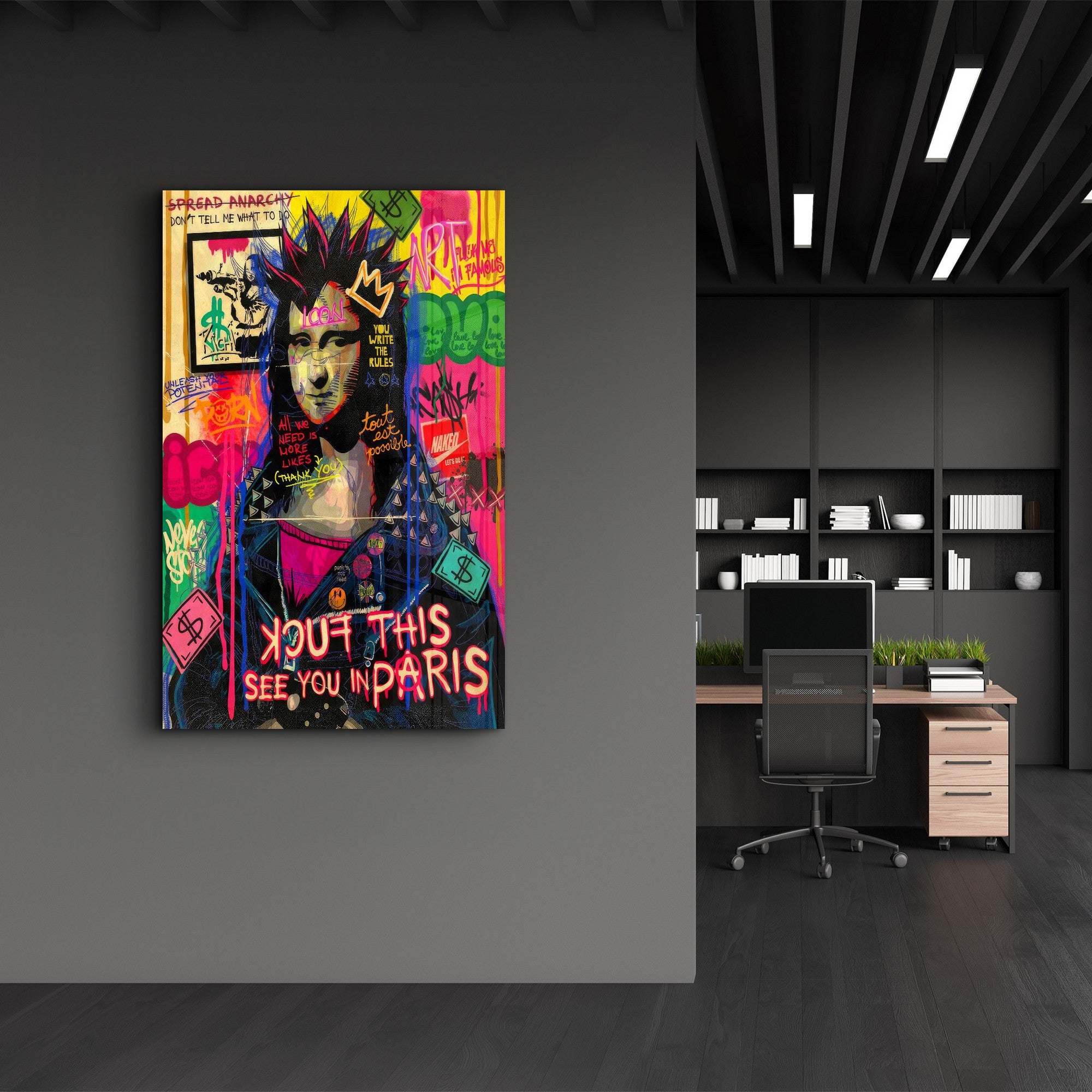 Arte Decorativa em Vidro Temperado Multicolor 35x55cm - Impressão UV de Alta Qualidade