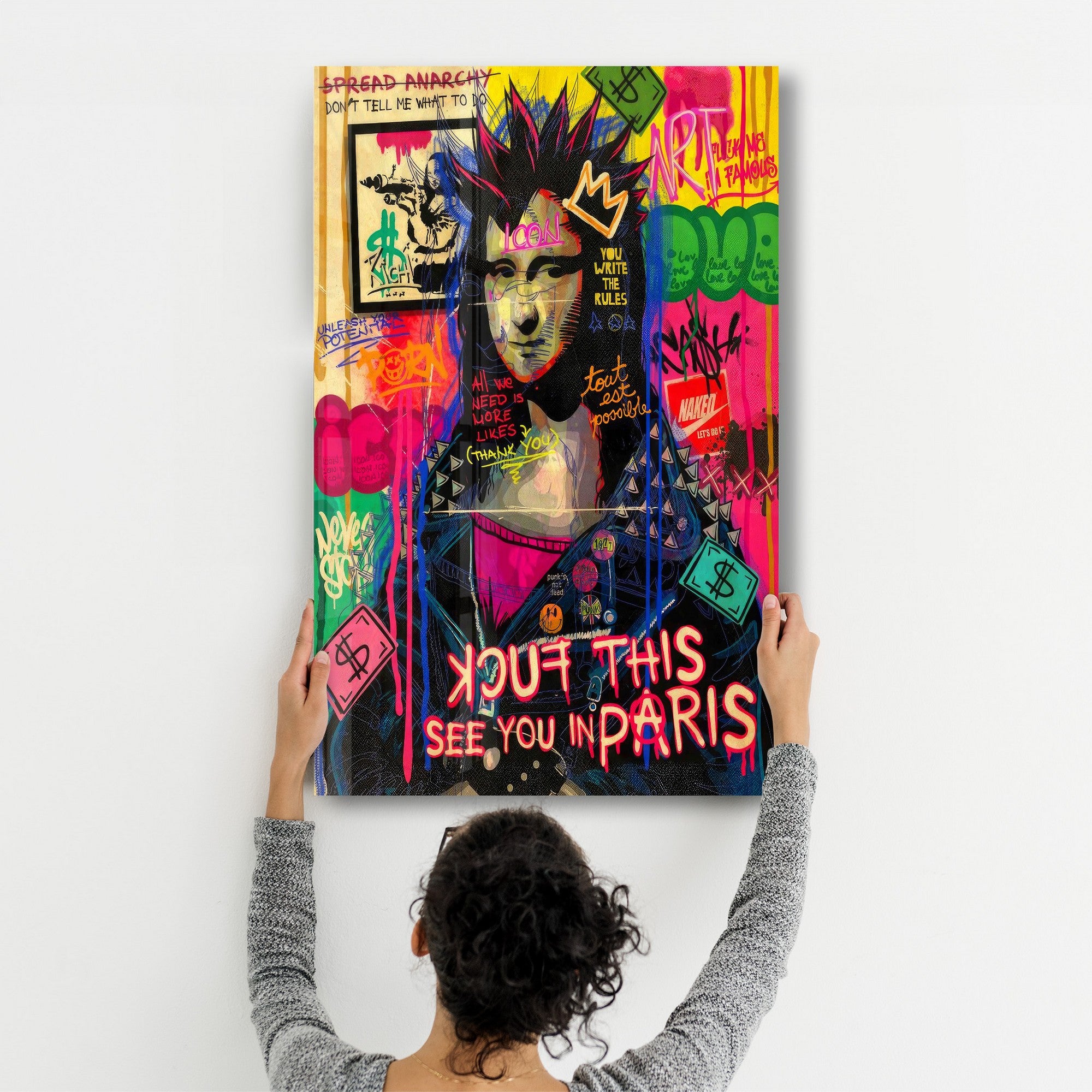 Arte Decorativa em Vidro Temperado Multicolor 35x55cm - Impressão UV de Alta Qualidade