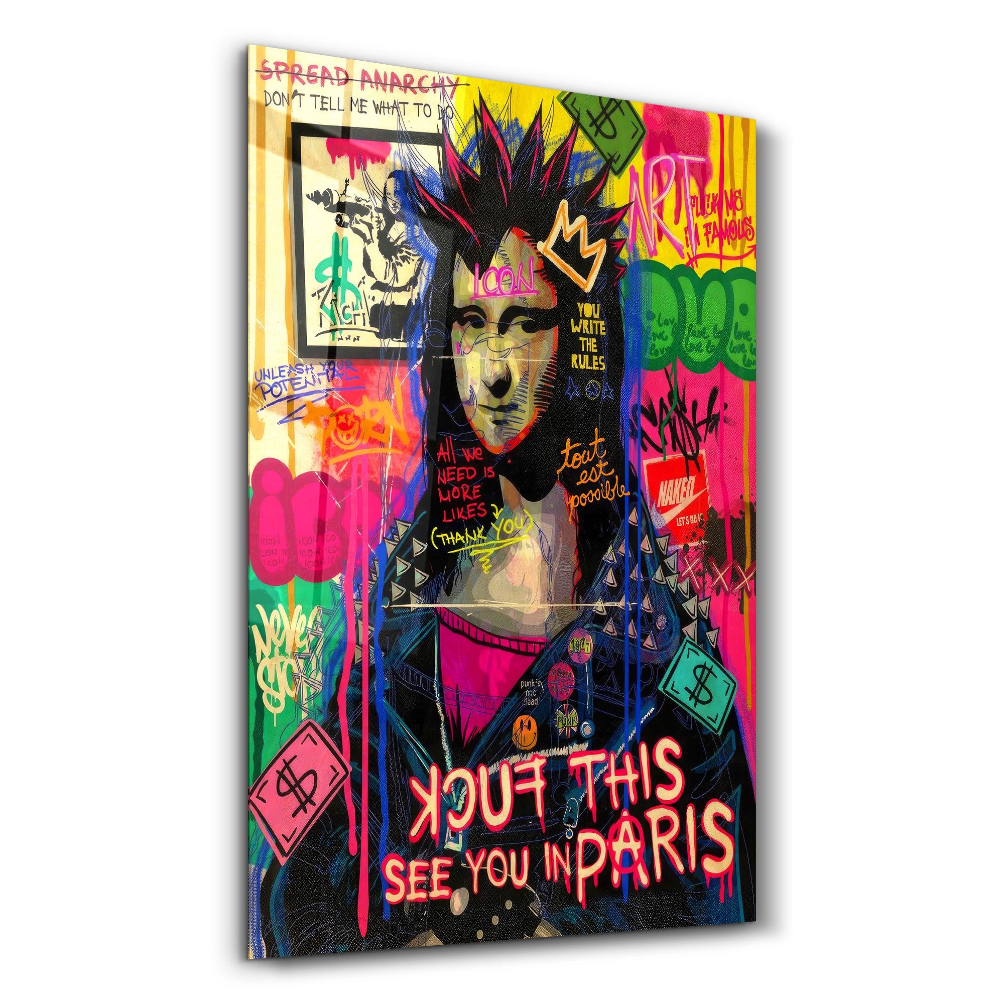 Arte Decorativa em Vidro Temperado Multicolor 70x110cm - Impressão UV de Alta Qualidade