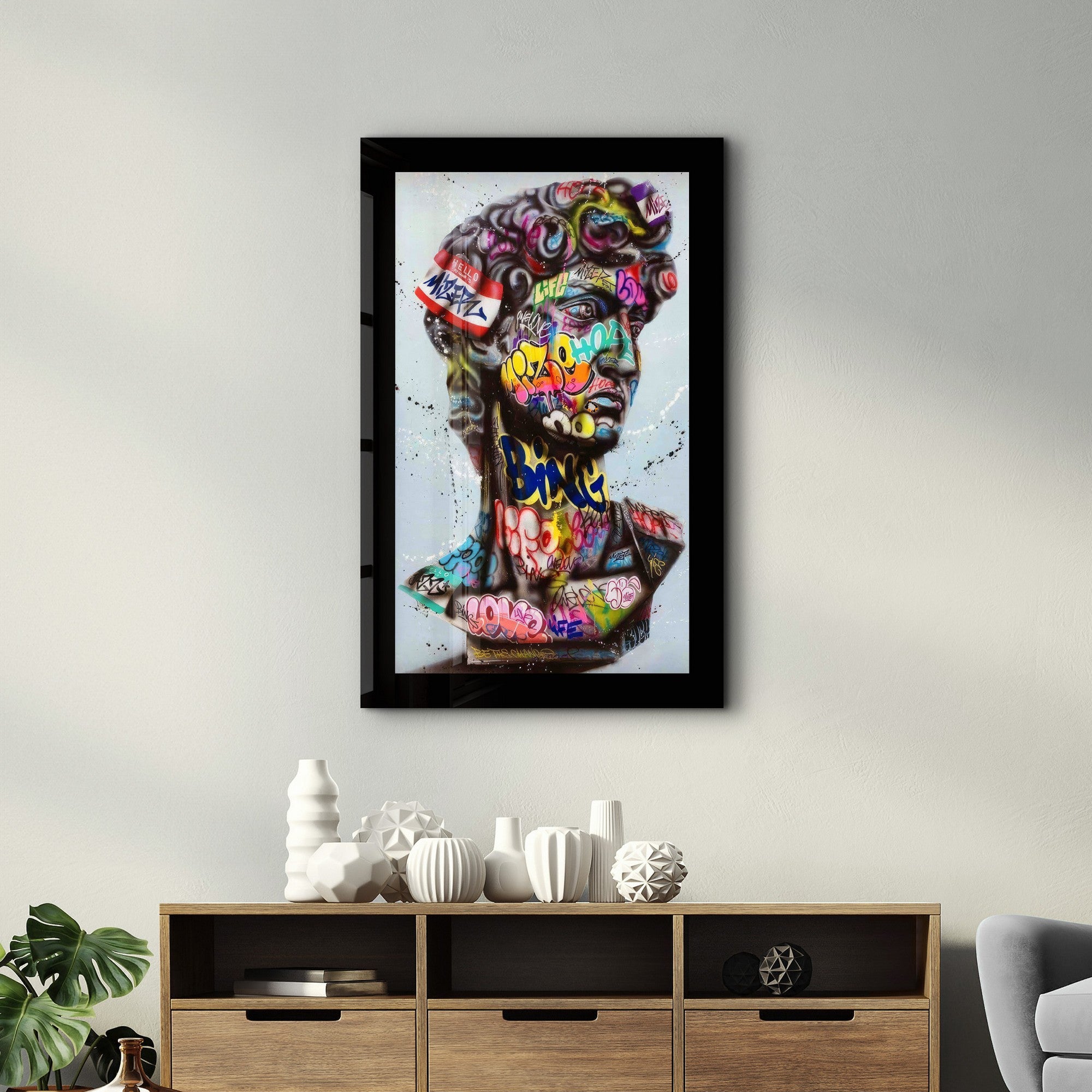 Arte Decorativa em Vidro Temperado Multicolor 35x55cm - Impressão UV de Alta Qualidade