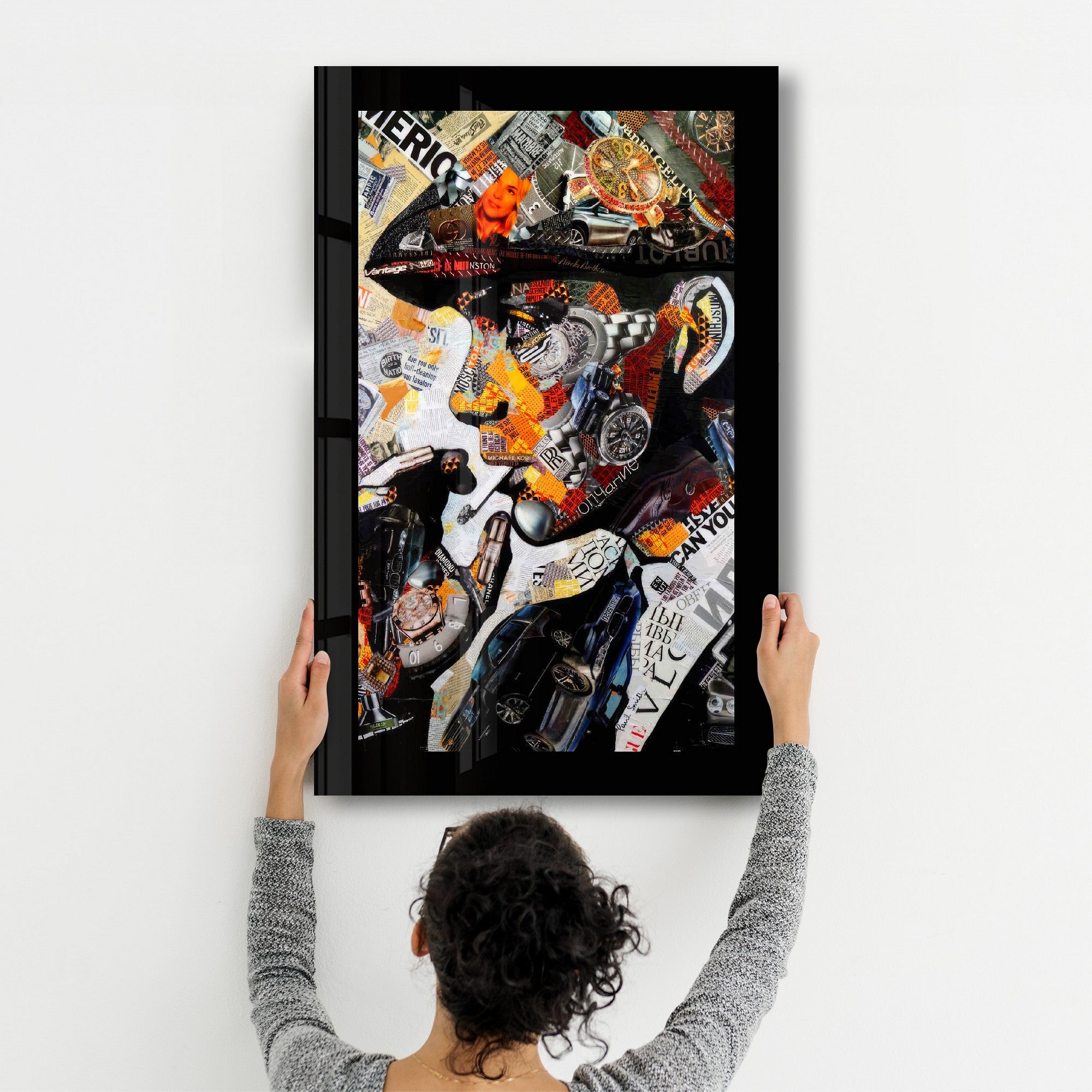 Arte Decorativa em Vidro Temperado Multicolor 35x55cm - Impressão UV de Alta Qualidade