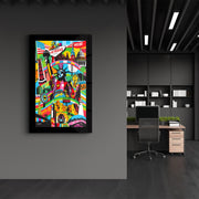 Arte Decorativa em Vidro Temperado Multicolor 35x55cm - Impressão UV de Alta Qualidade