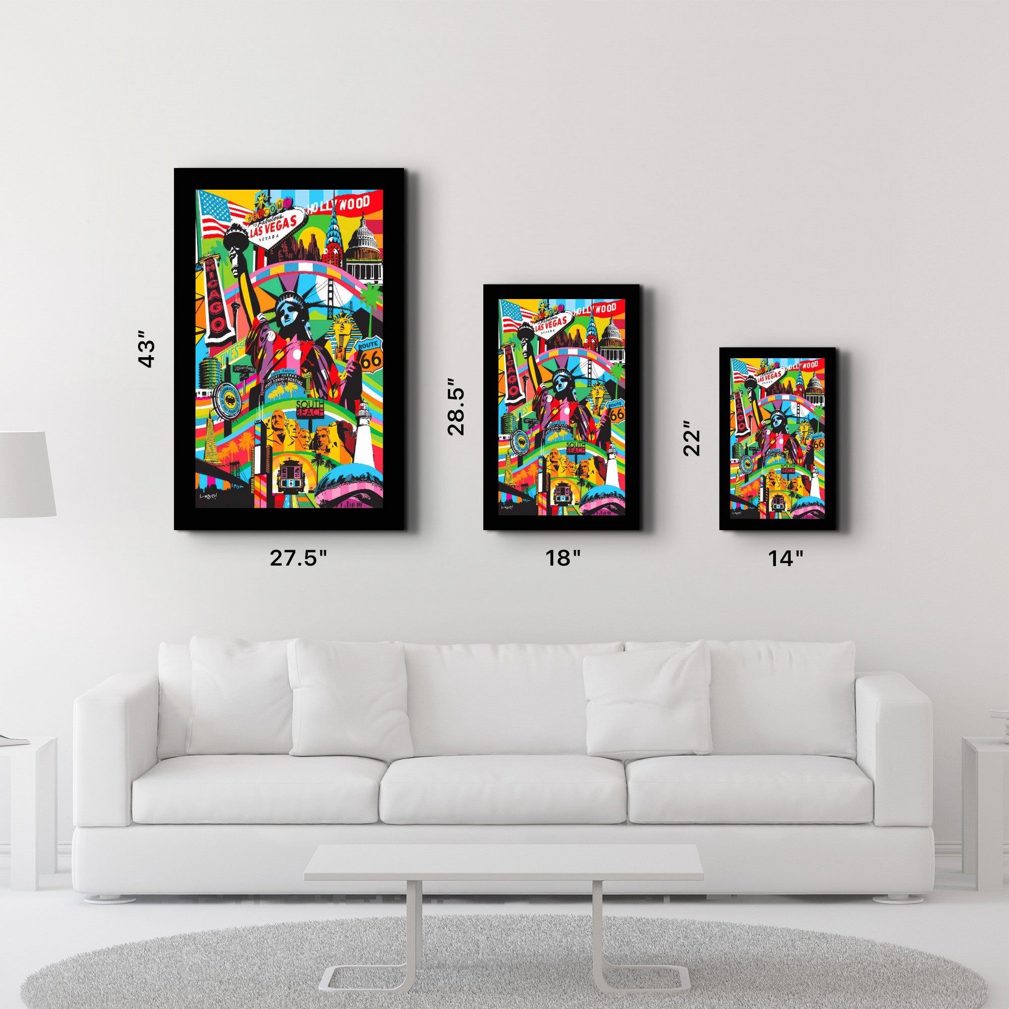 Arte Decorativa em Vidro Temperado Multicolor 35x55cm - Impressão UV de Alta Qualidade