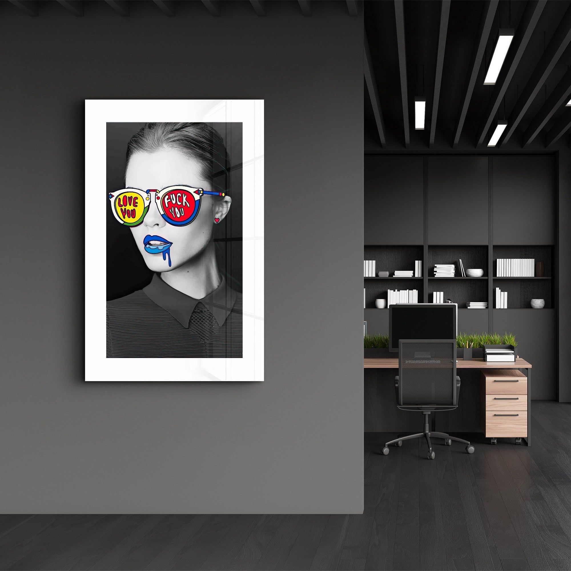 Arte Decorativa em Vidro Temperado Multicolor 35x55cm - Impressão UV de Alta Qualidade