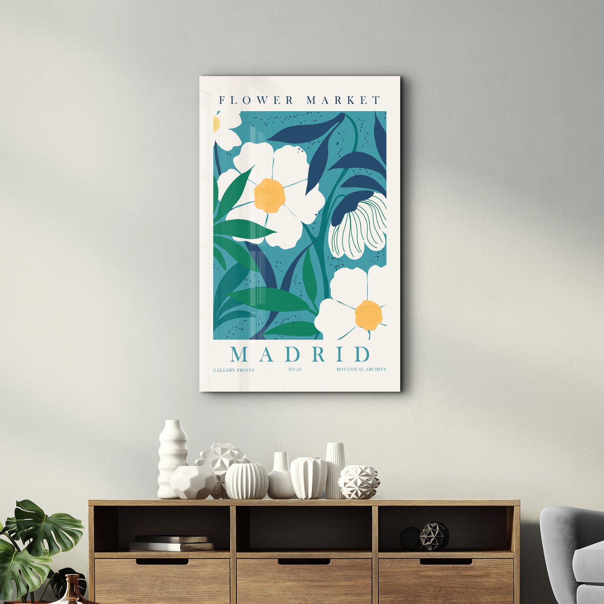 Quadro Decorativo em Vidro Temperado SPR-1148, 35 x 55 cm, Multicolor, Impressão UV, 4 mm