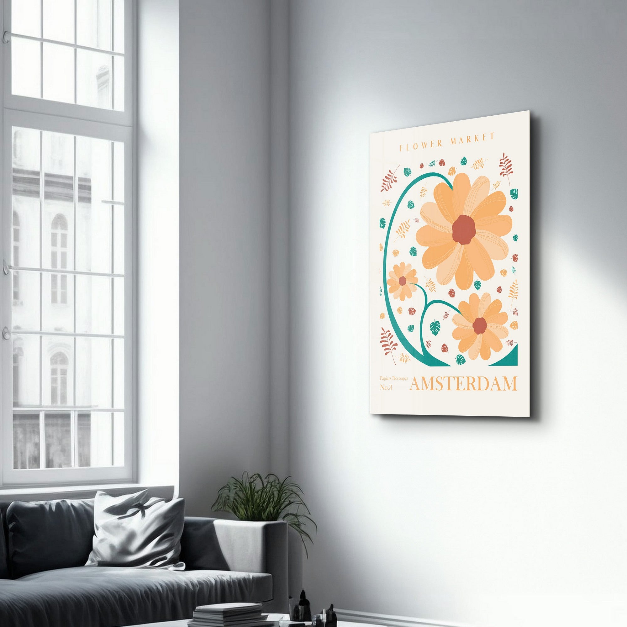 Arte Decorativa em Vidro Temperado Multicolor 35x55cm - Impressão UV de Alta Qualidade