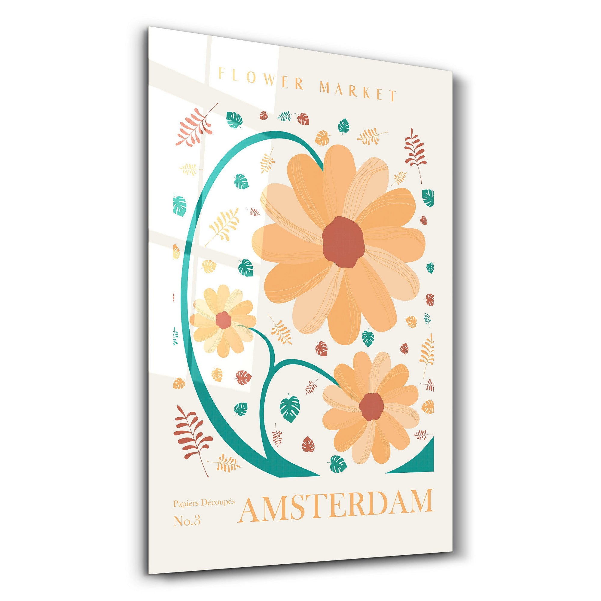 Arte Decorativa em Vidro Temperado Multicolor 35x55cm - Impressão UV de Alta Qualidade