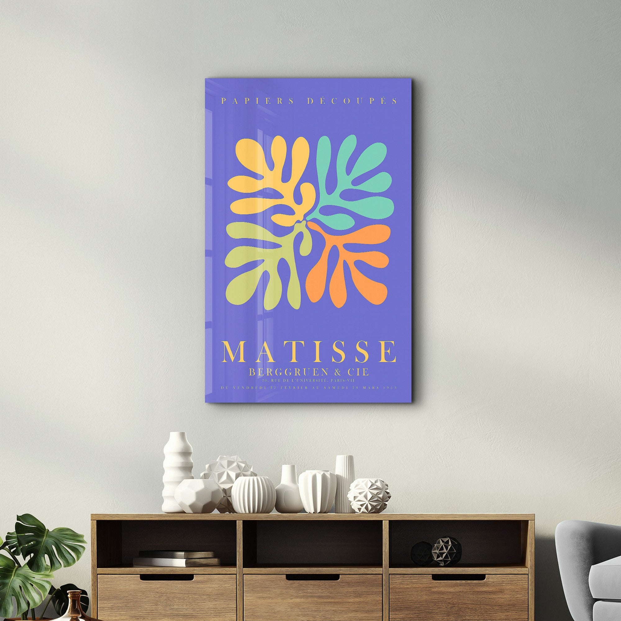 Arte Decorativa em Vidro Temperado Multicolor 35x55cm - Impressão UV de Alta Qualidade