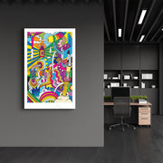 Arte Decorativa em Vidro Temperado Multicolor 35x55cm - Impressão UV de Alta Qualidade