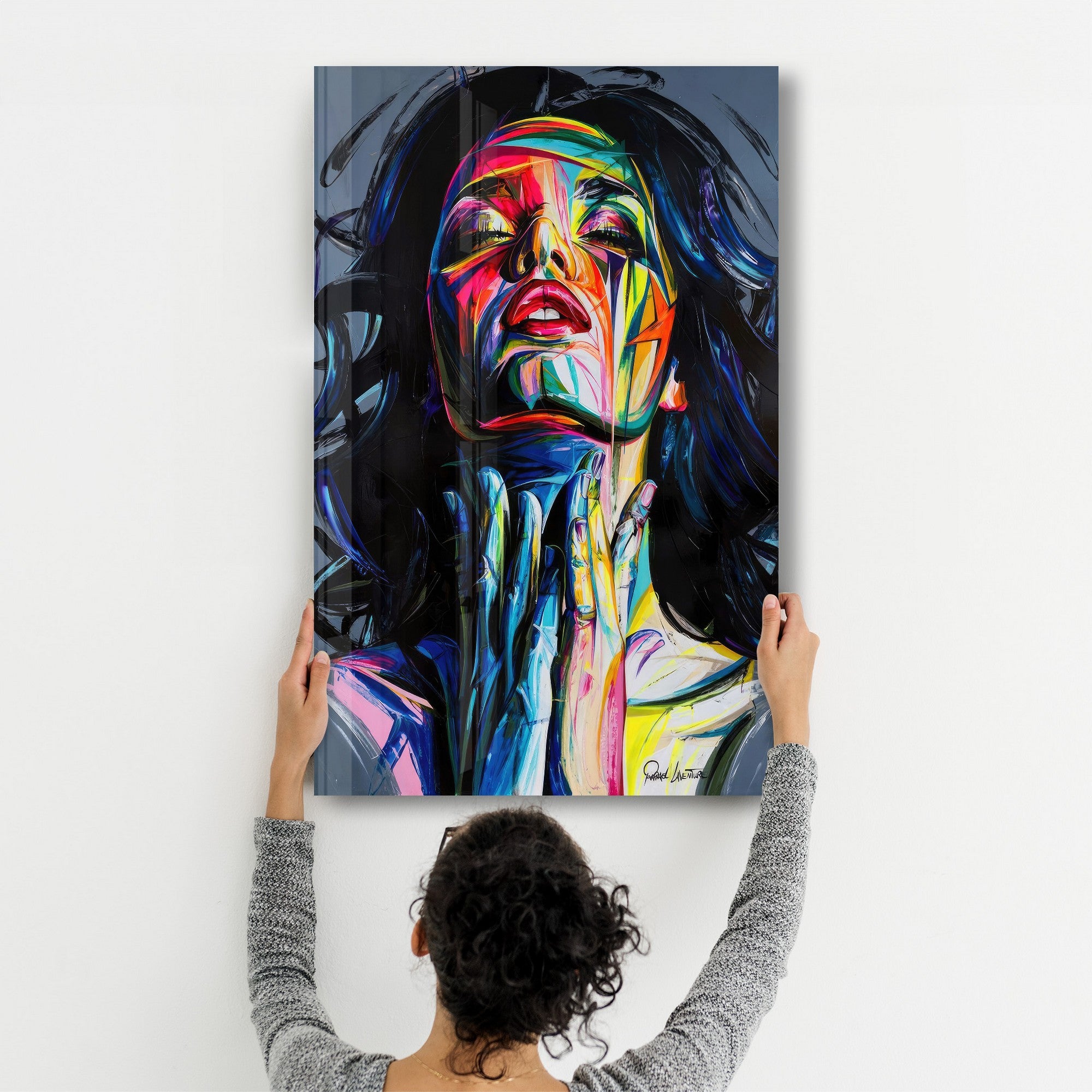 Arte Decorativa em Vidro Temperado Multicolor 35x55cm - Impressão UV de Alta Qualidade