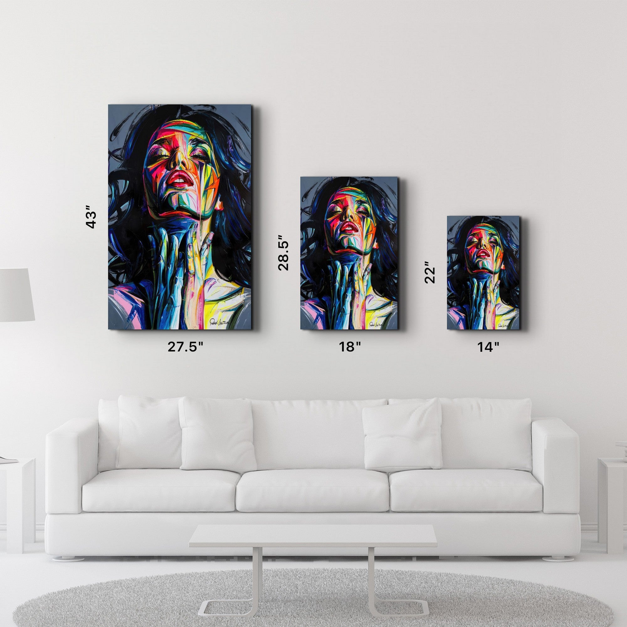 Arte Decorativa em Vidro Temperado Multicolor 35x55cm - Impressão UV de Alta Qualidade