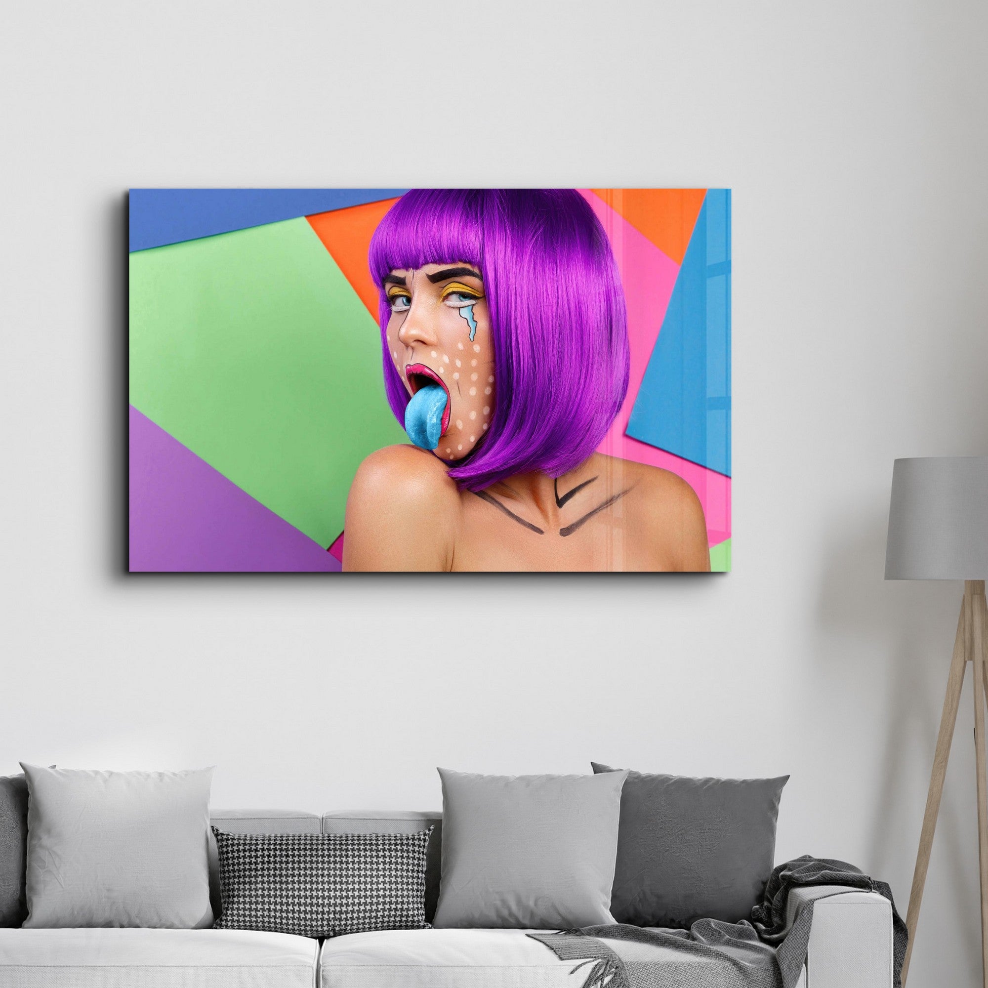 Arte Decorativa em Vidro Temperado Multicolor 35x55cm - Impressão UV de Alta Qualidade