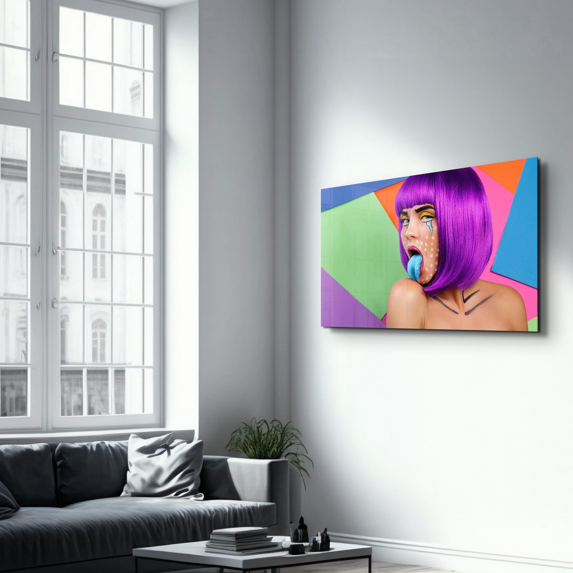 Arte Decorativa em Vidro Temperado Multicolor 35x55cm - Impressão UV de Alta Qualidade