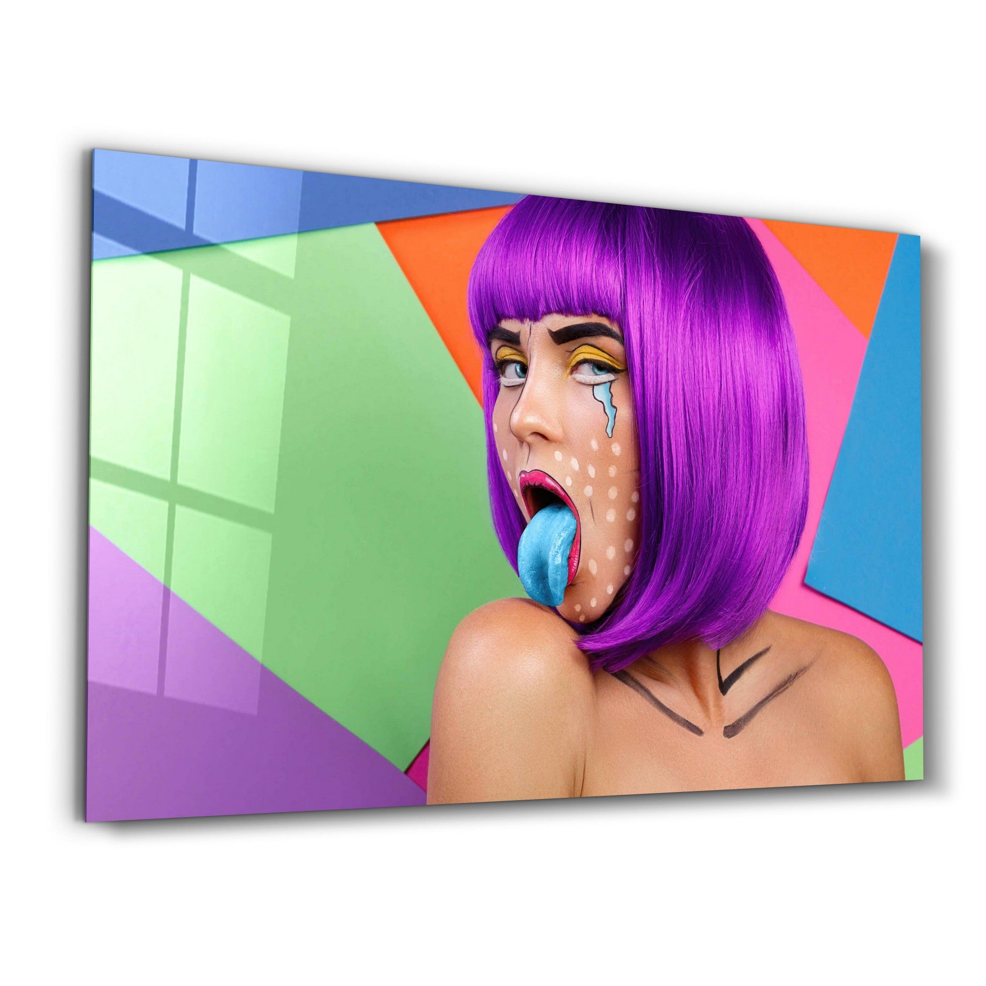 Arte Decorativa em Vidro Temperado Multicolor 35x55cm - Impressão UV de Alta Qualidade