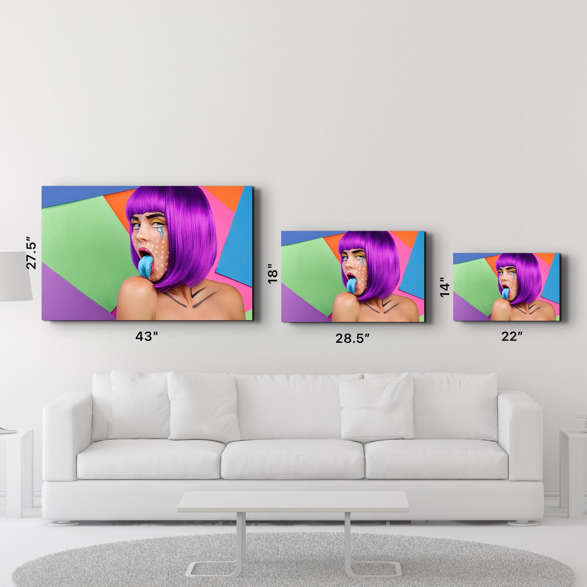 Arte Decorativa em Vidro Temperado Multicolor 35x55cm - Impressão UV de Alta Qualidade