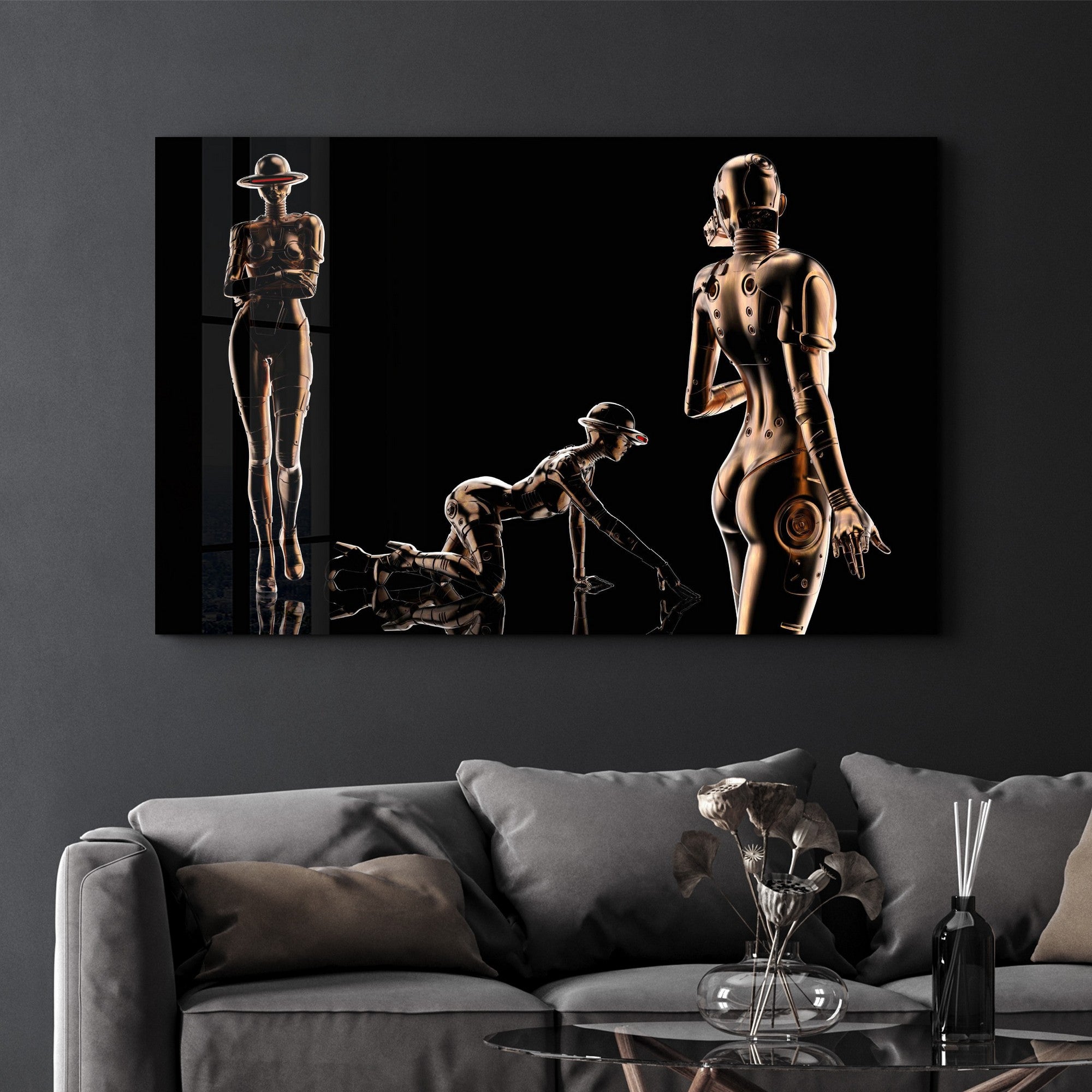 Arte Decorativa em Vidro Temperado Multicolor 35x55cm - Impressão UV de Alta Qualidade