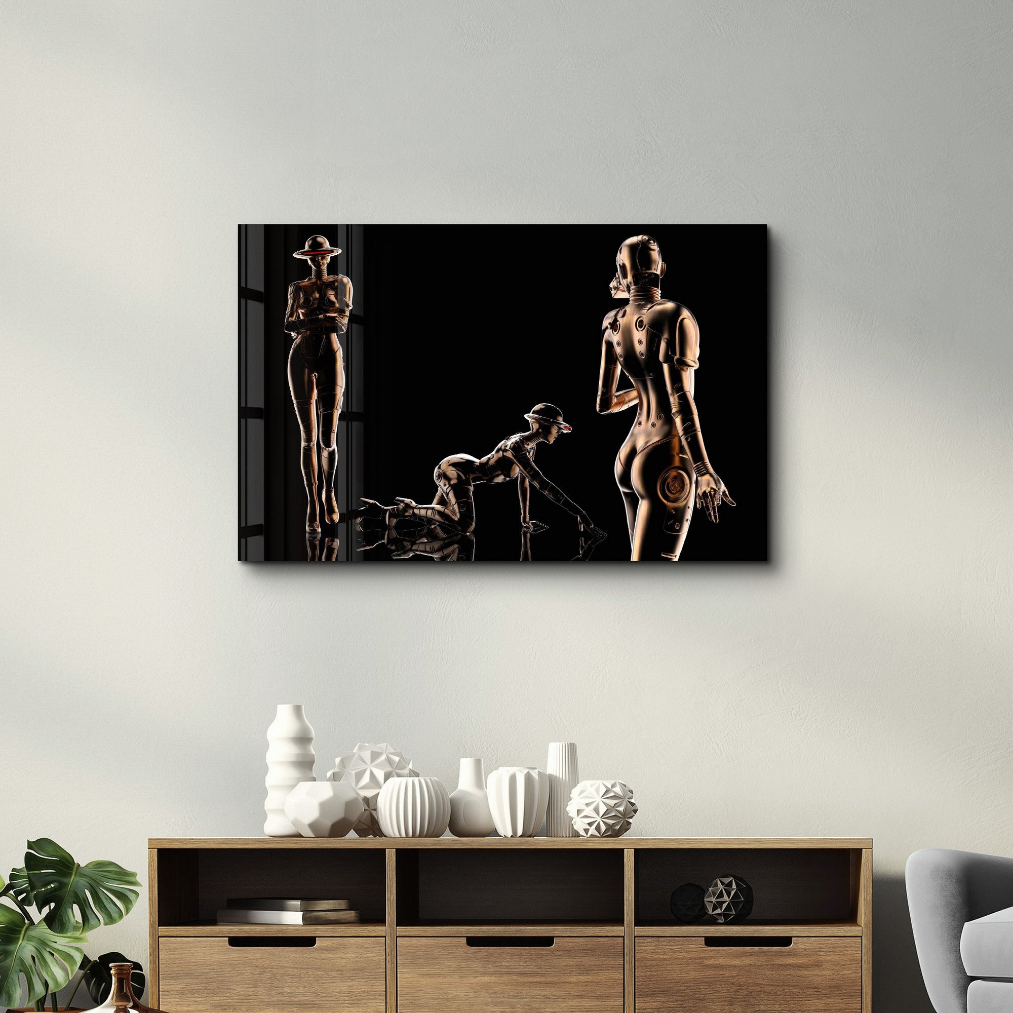 Arte Decorativa em Vidro Temperado Multicolor 35x55cm - Impressão UV de Alta Qualidade