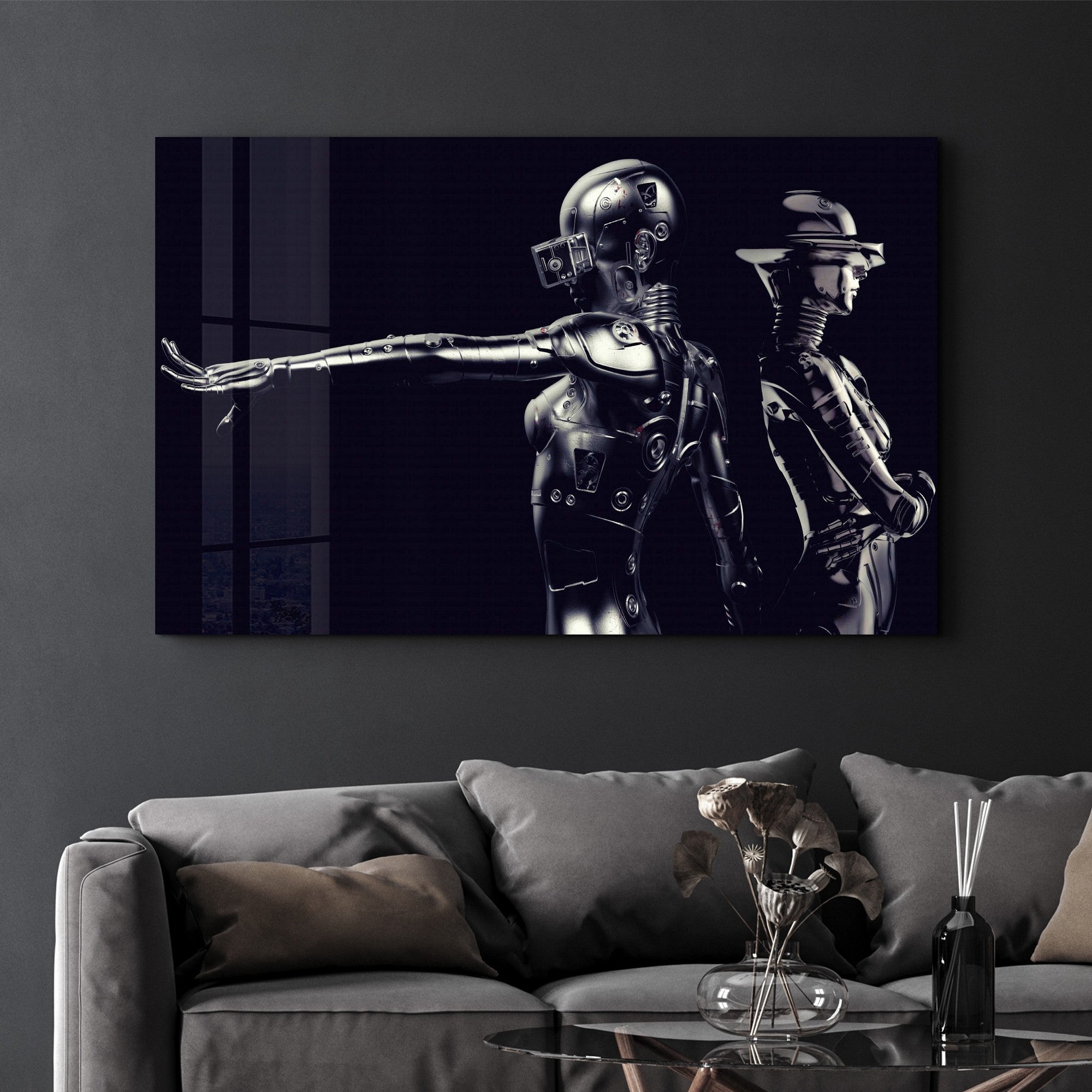 Arte Decorativa em Vidro Temperado Multicolor 35x55cm - Impressão UV de Alta Qualidade