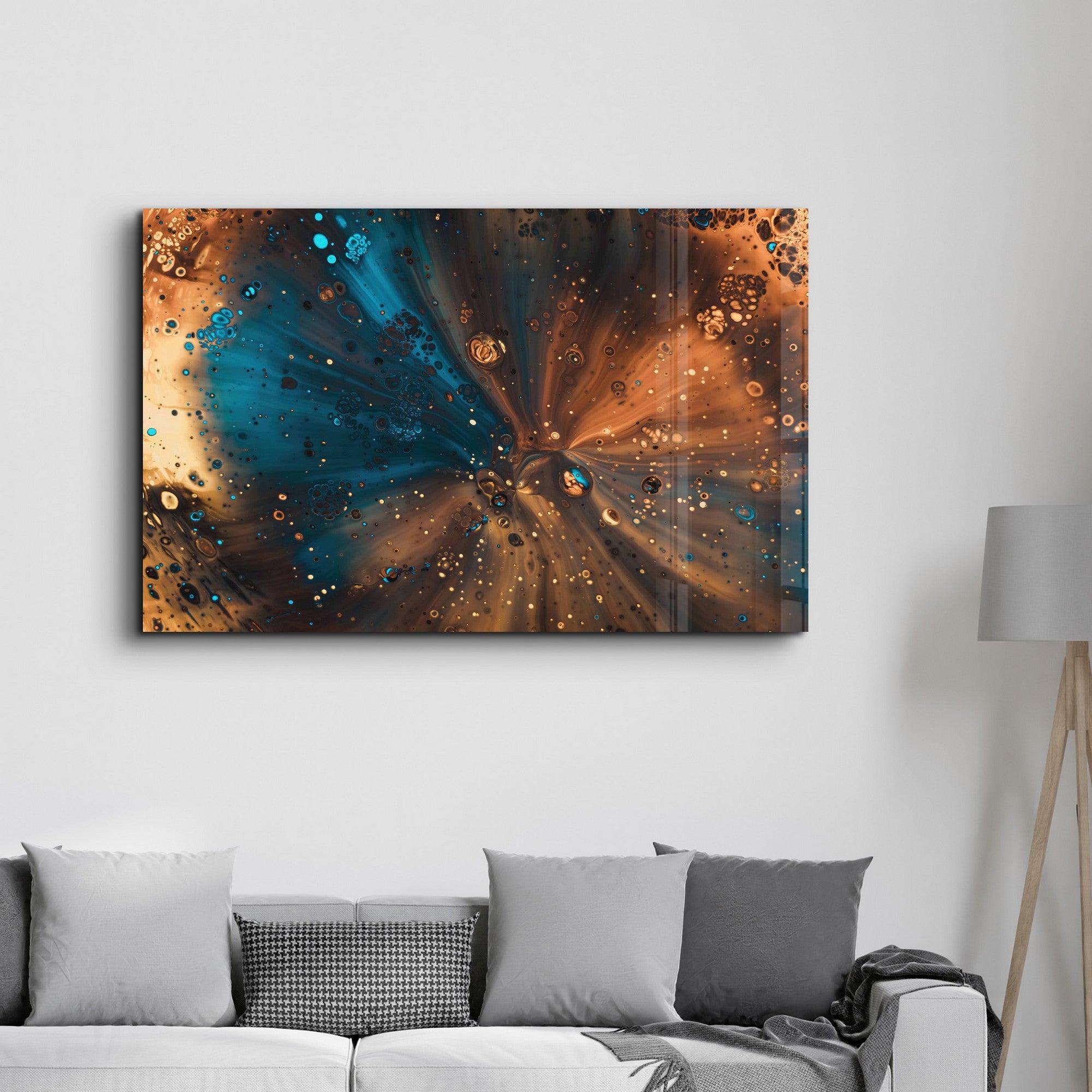 Arte Decorativa em Vidro Temperado Multicolor 35x55cm - Impressão UV de Alta Qualidade