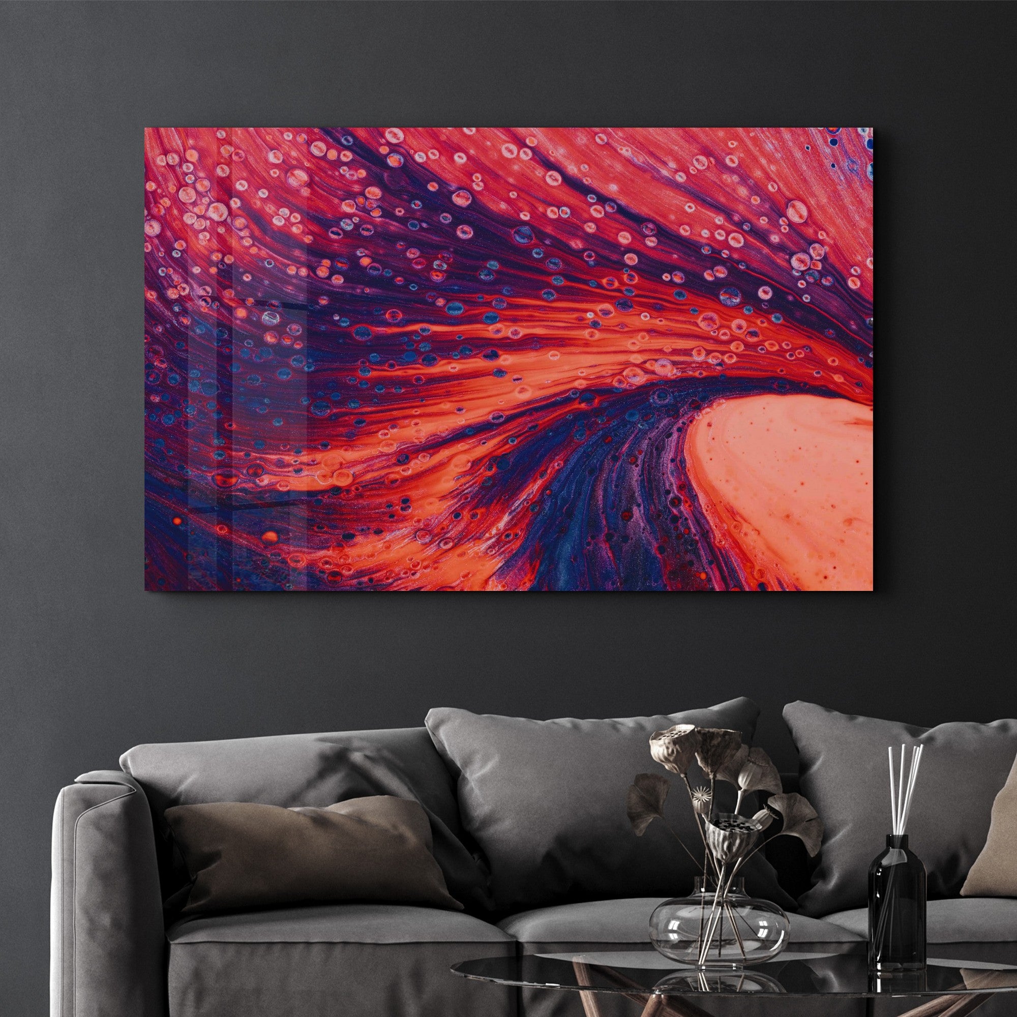 Arte Decorativa em Vidro Temperado Multicolor 35x55cm - Impressão UV de Alta Qualidade