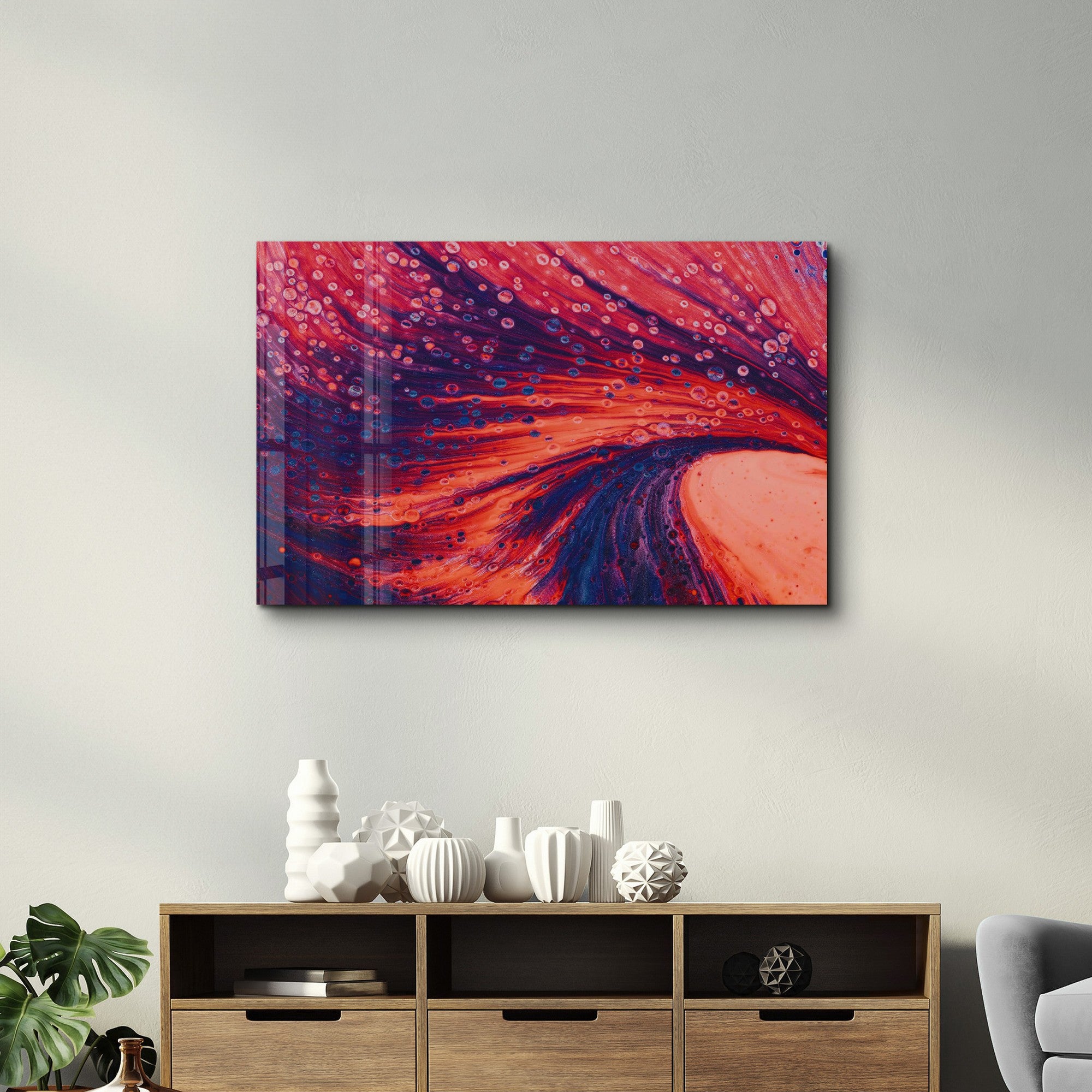 Arte Decorativa em Vidro Temperado Multicolor 35x55cm - Impressão UV de Alta Qualidade