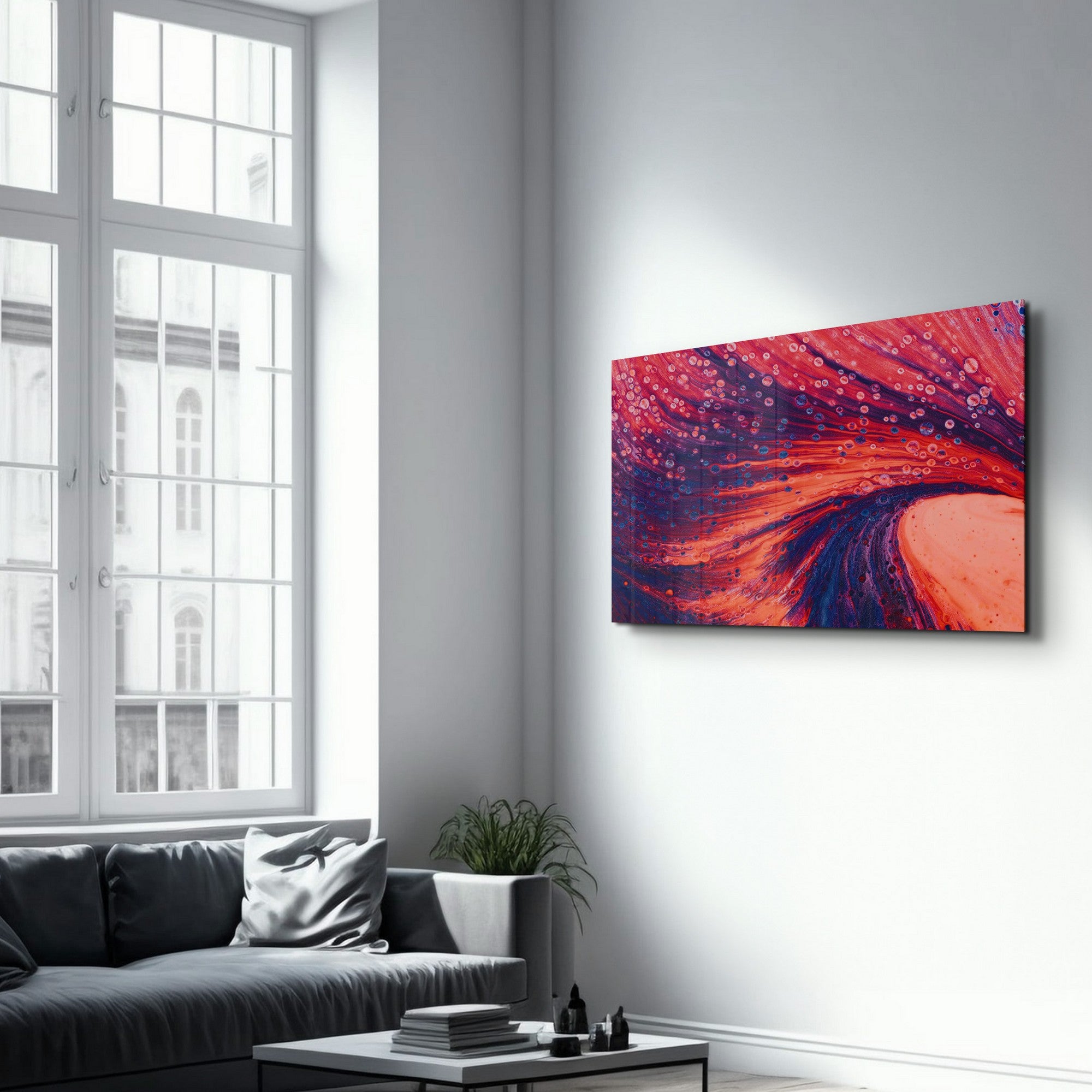 Arte Decorativa em Vidro Temperado Multicolor 35x55cm - Impressão UV de Alta Qualidade