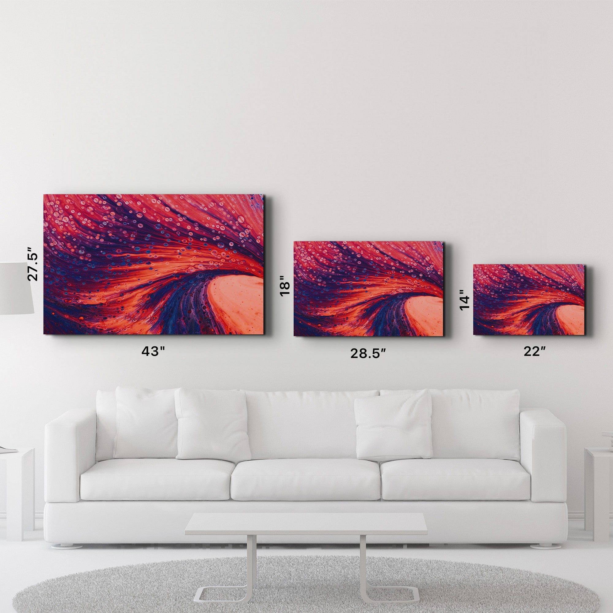 Arte Decorativa em Vidro Temperado Multicolor 35x55cm - Impressão UV de Alta Qualidade