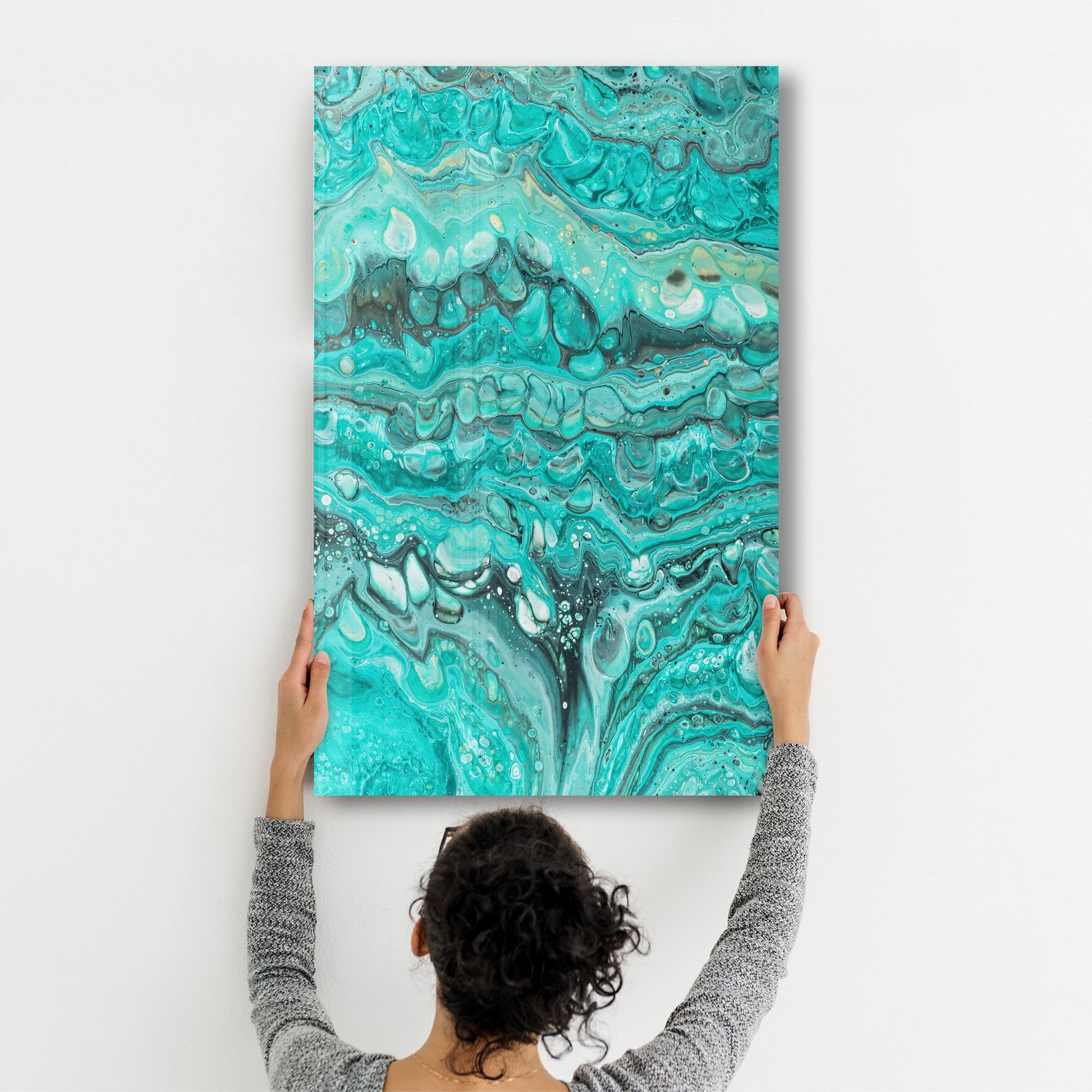 Arte Decorativa em Vidro Temperado Multicolor 35x55cm - Impressão UV de Alta Qualidade