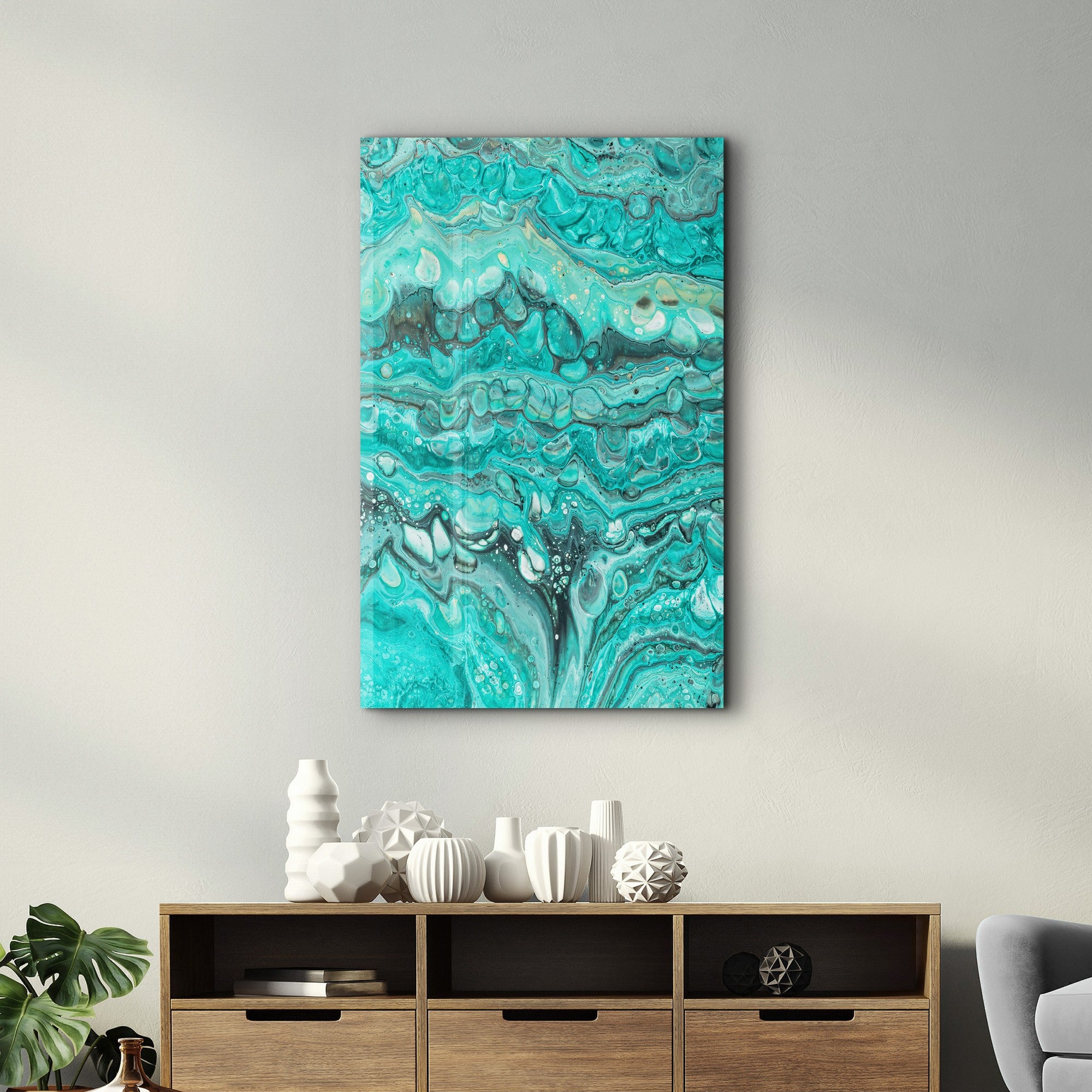 Arte Decorativa em Vidro Temperado Multicolor 35x55cm - Impressão UV de Alta Qualidade