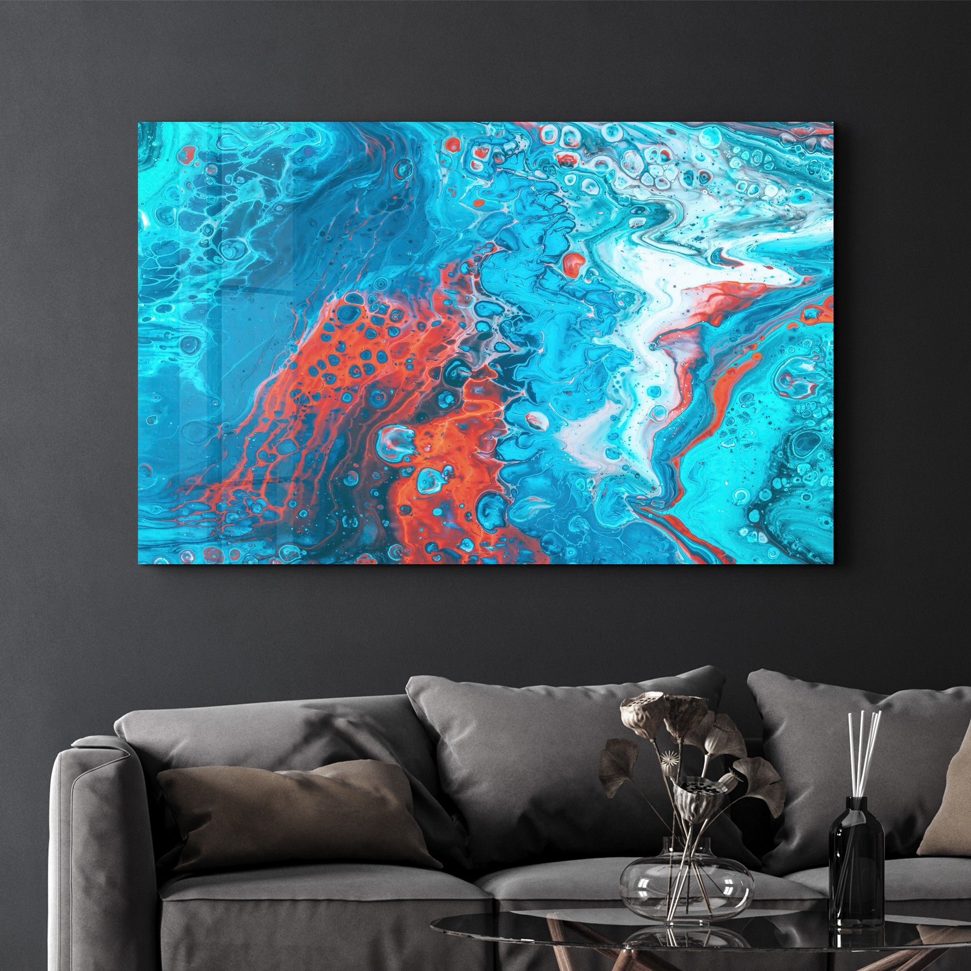 Arte Decorativa em Vidro Temperado Multicolor 35x55cm - Impressão UV de Alta Qualidade