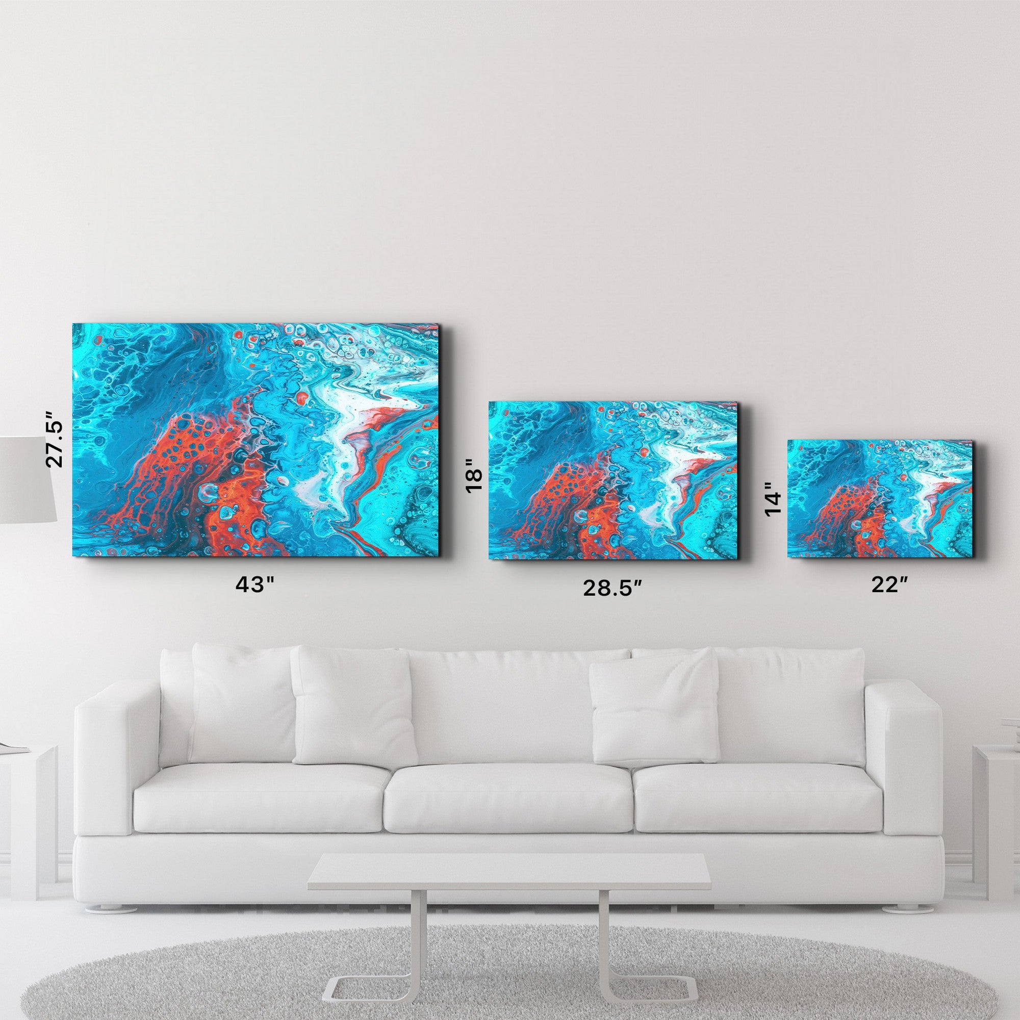 Arte Decorativa em Vidro Temperado Multicolor 35x55cm - Impressão UV de Alta Qualidade