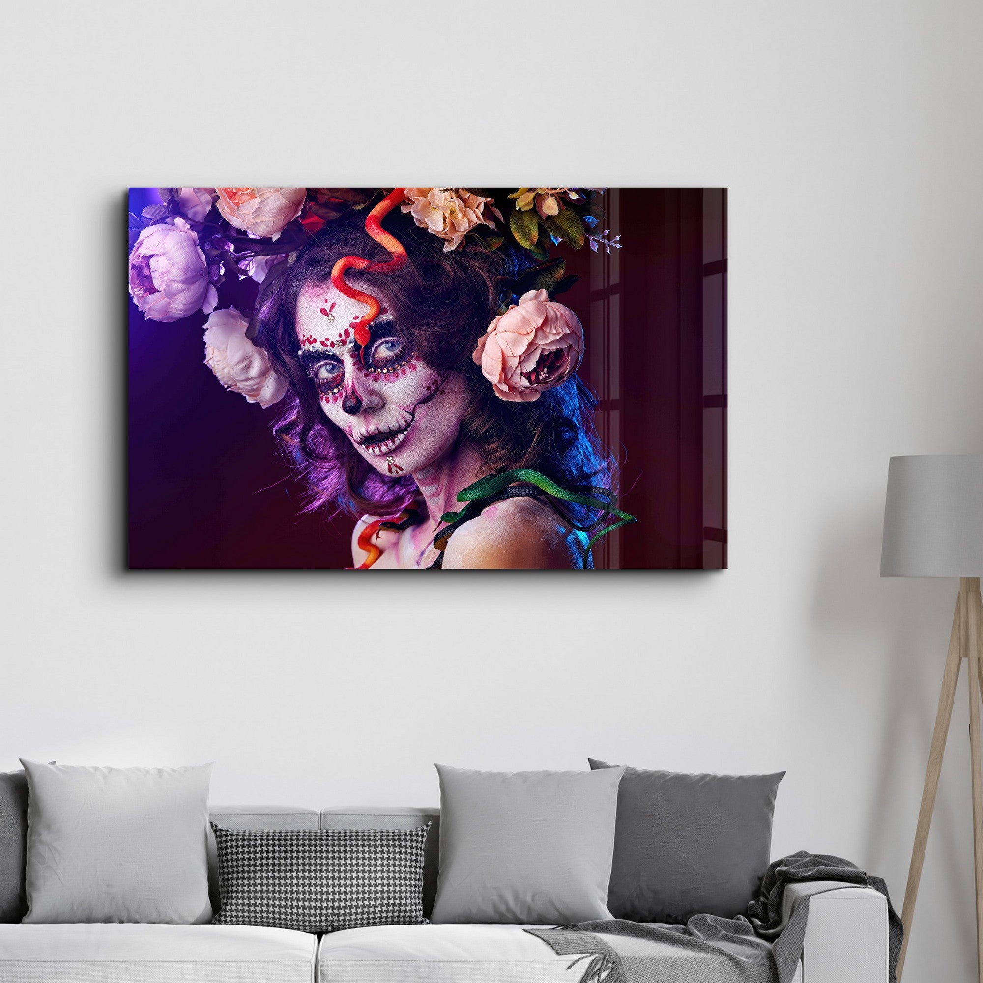 Arte Decorativa em Vidro Temperado Multicolor 35x55cm - Impressão UV de Alta Qualidade