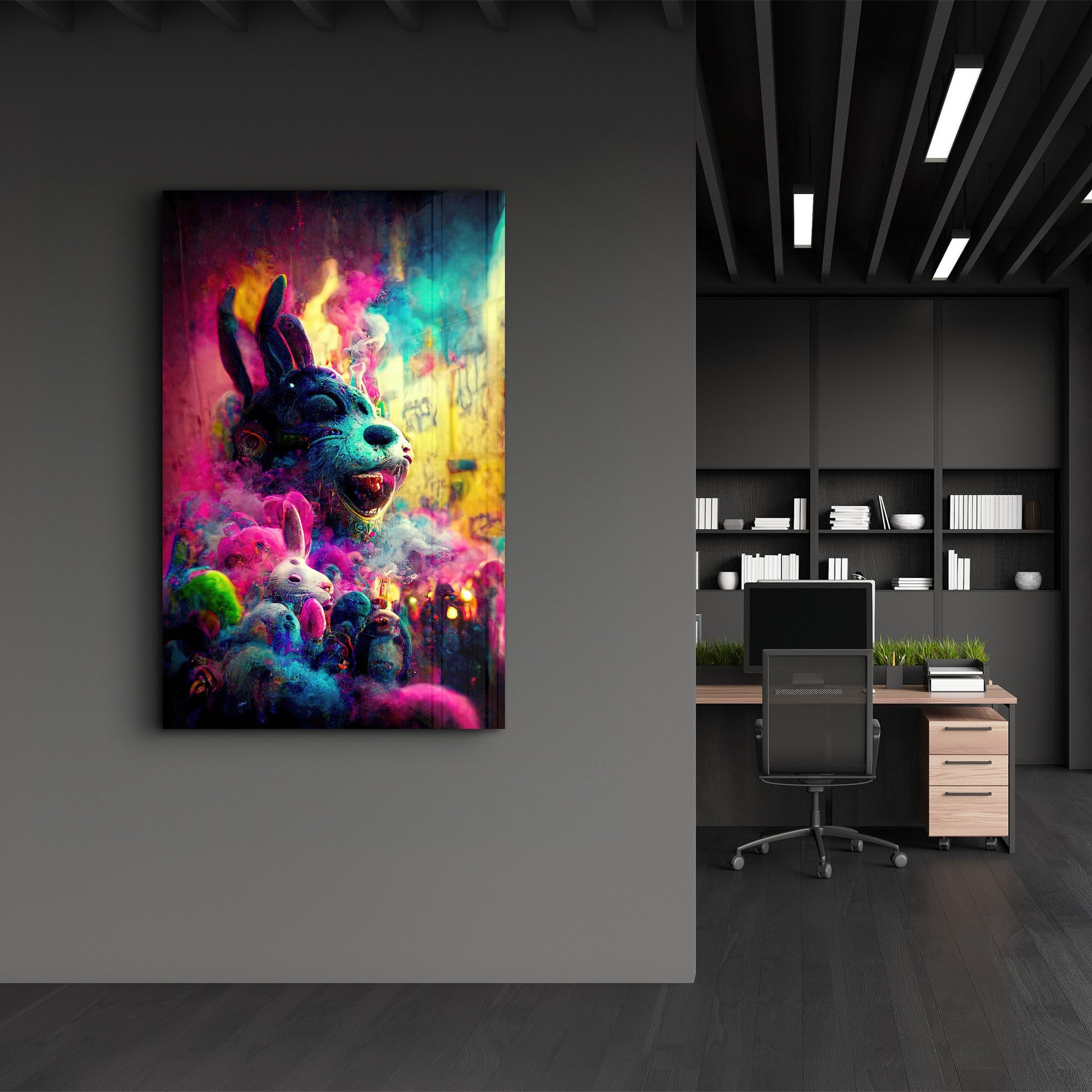 Arte Decorativa em Vidro Temperado Multicolor 35x55cm - Impressão UV de Alta Qualidade