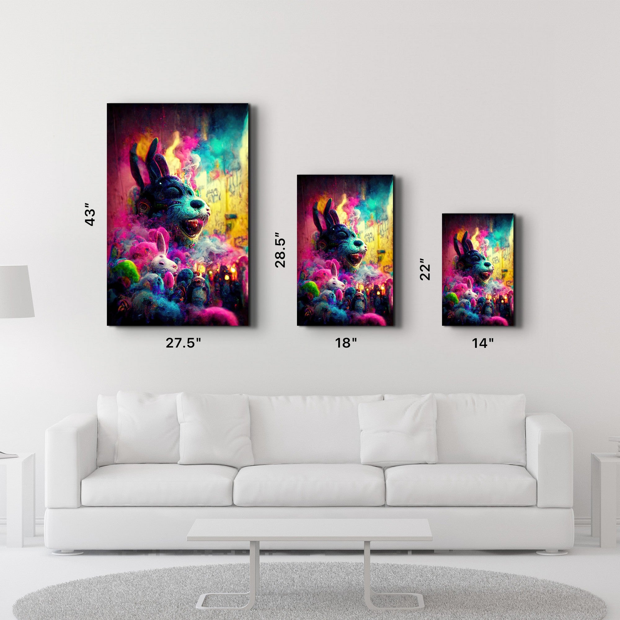 Arte Decorativa em Vidro Temperado Multicolor 35x55cm - Impressão UV de Alta Qualidade