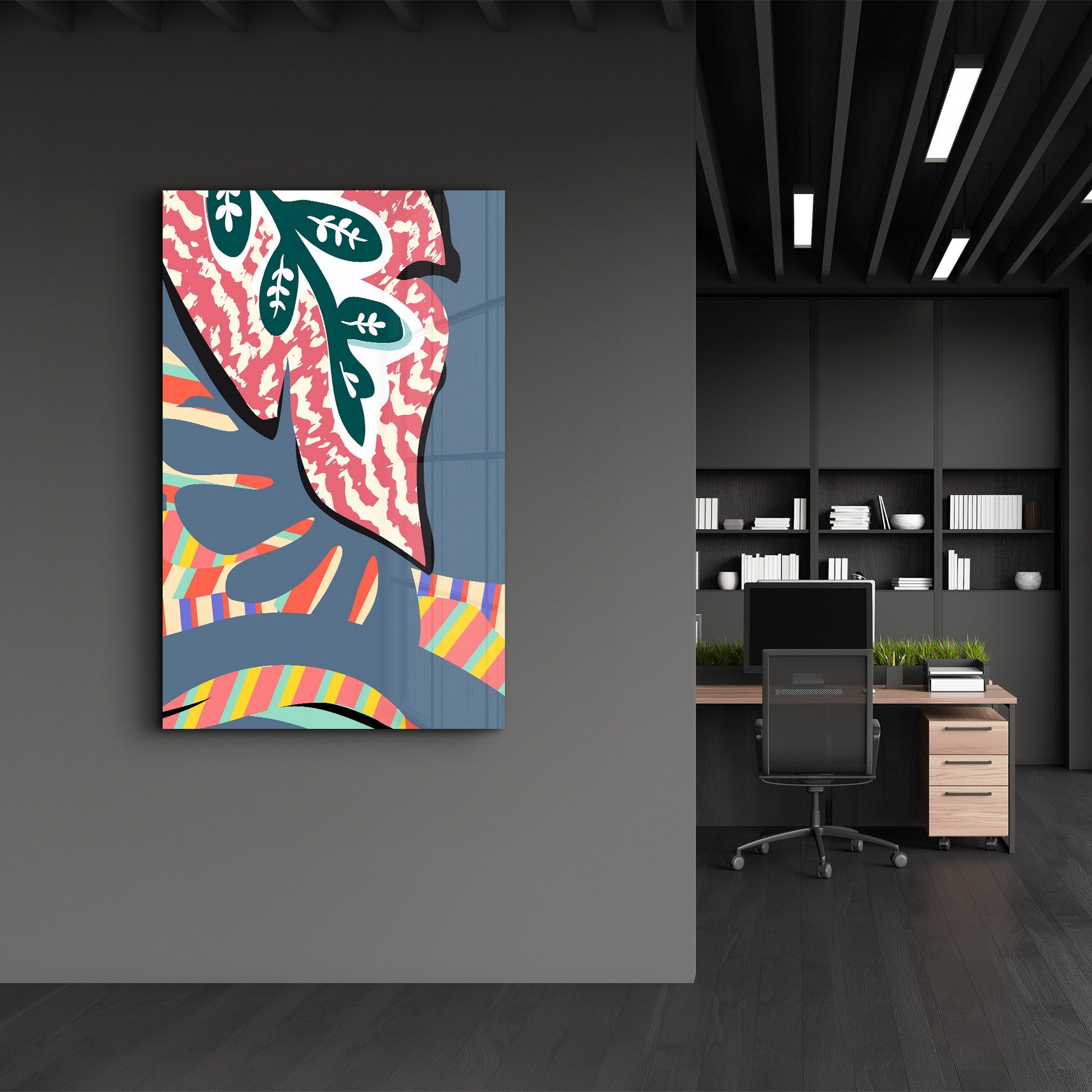 Arte Decorativa em Vidro Temperado Multicolor 35x55cm - Impressão UV de Alta Qualidade