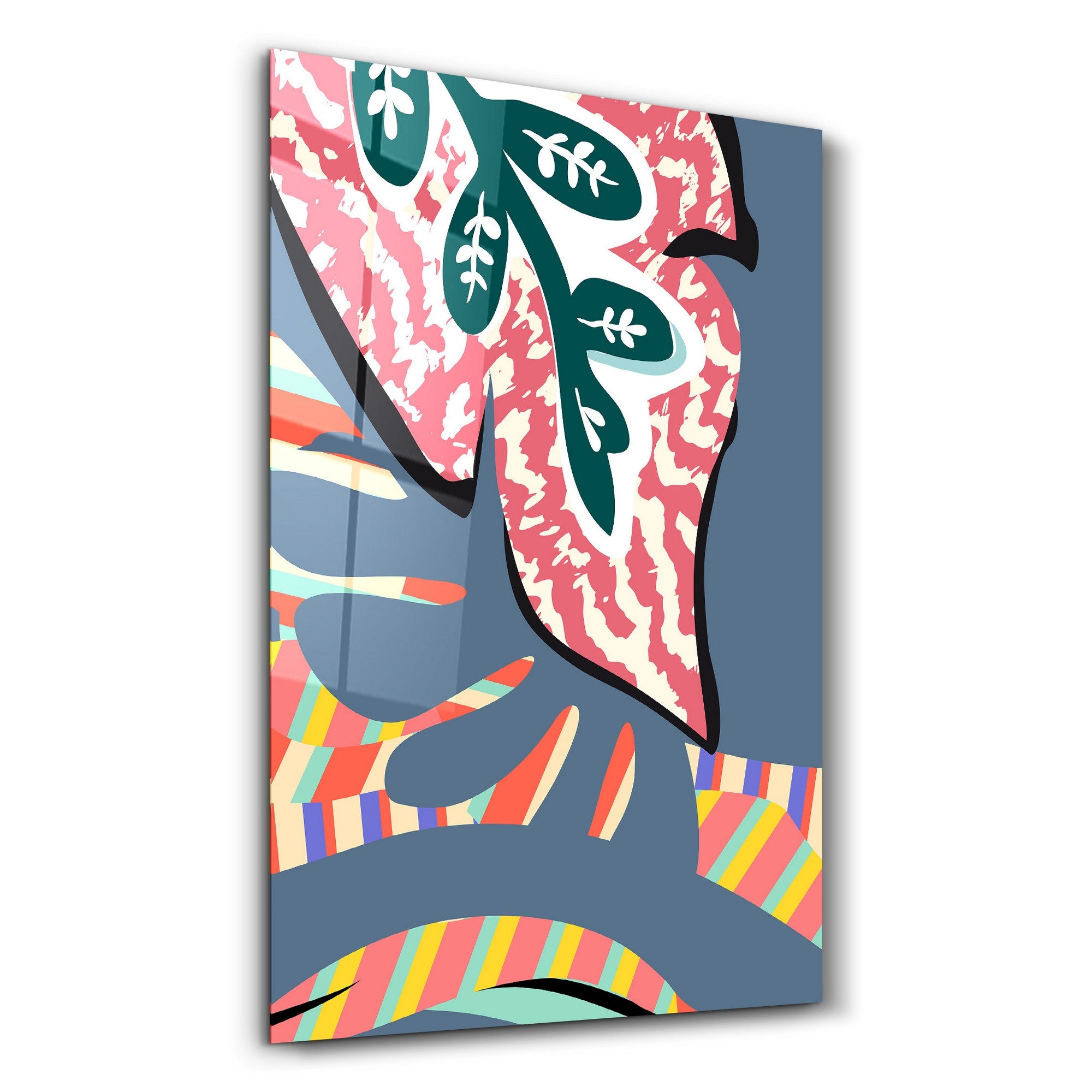 Arte Decorativa em Vidro Temperado Multicolor 35x55cm - Impressão UV de Alta Qualidade