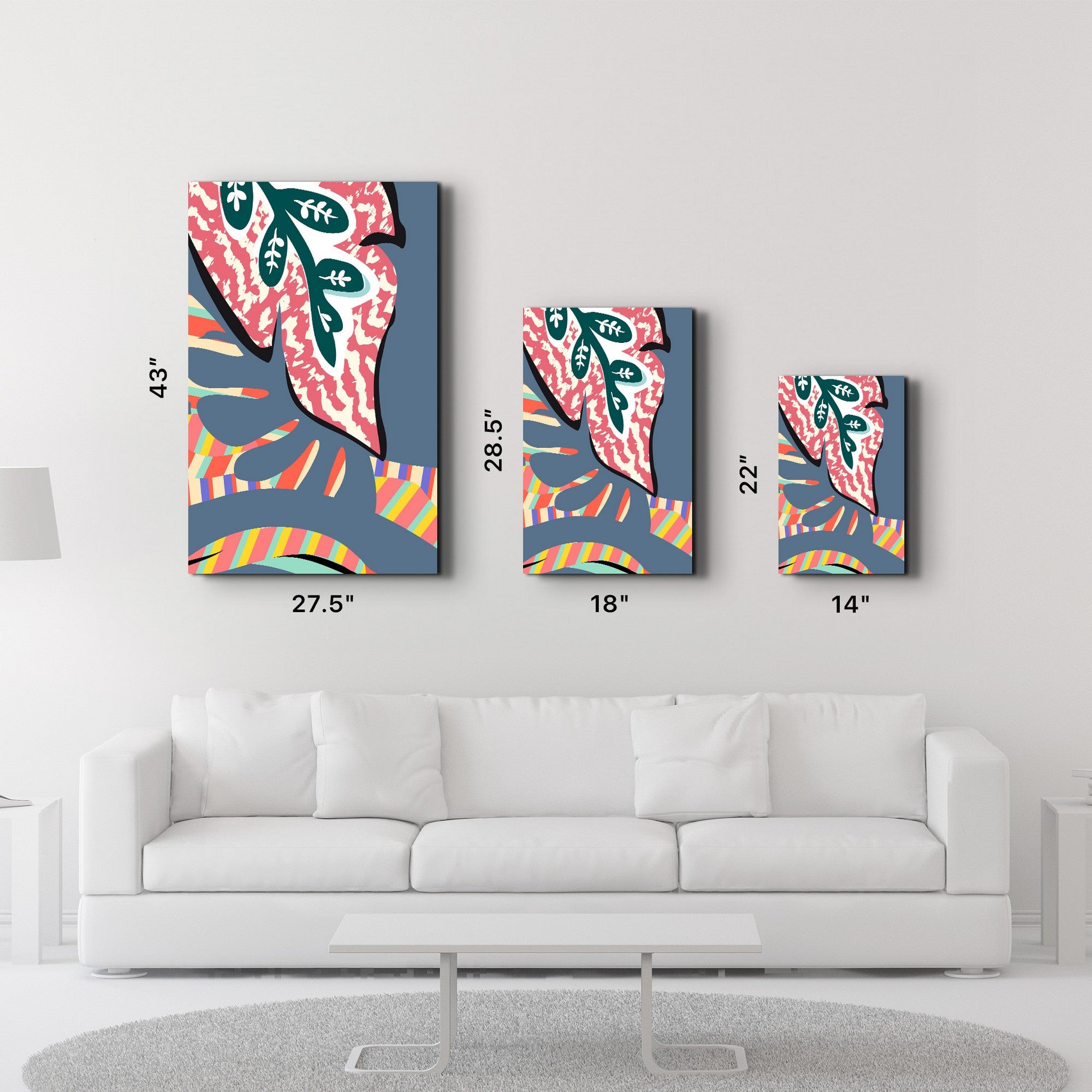 Arte Decorativa em Vidro Temperado Multicolor 35x55cm - Impressão UV de Alta Qualidade