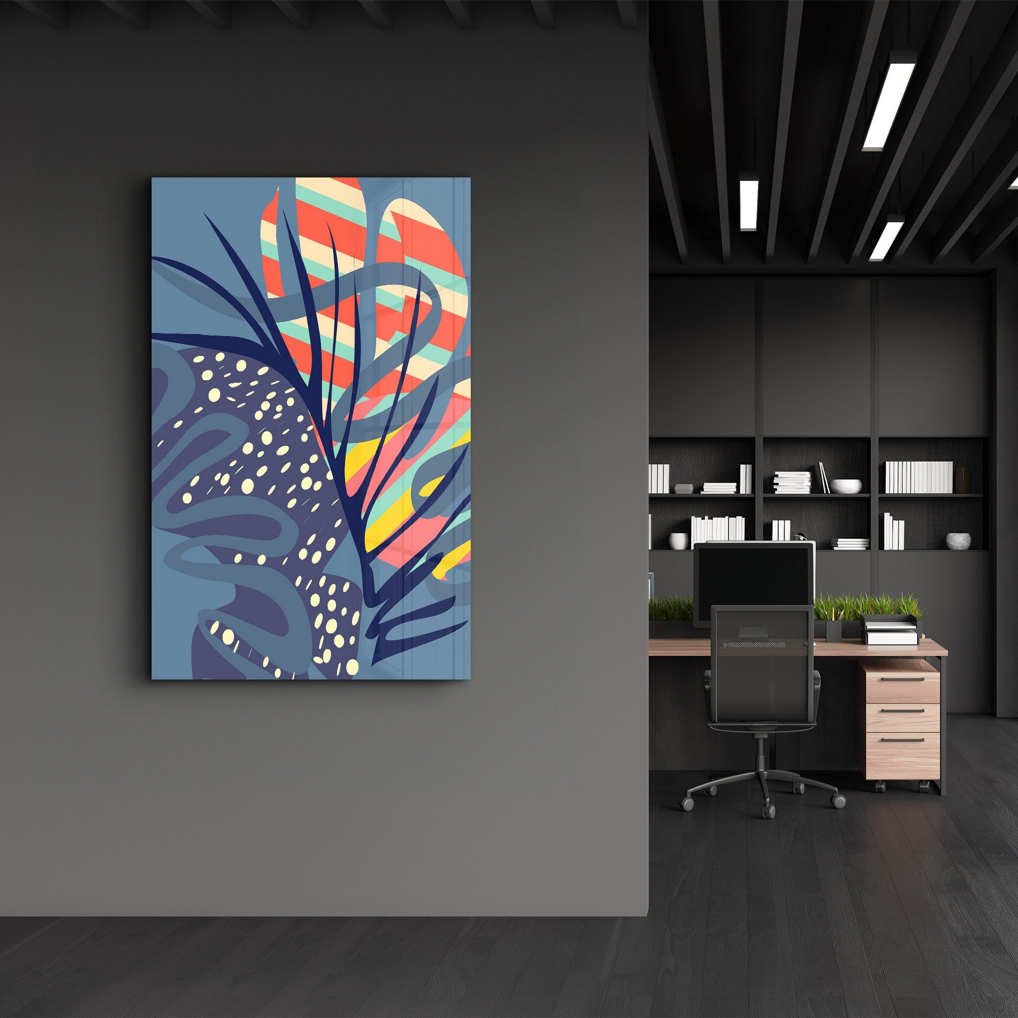 Arte Decorativa em Vidro Temperado Multicolor 35x55cm - Impressão UV de Alta Qualidade